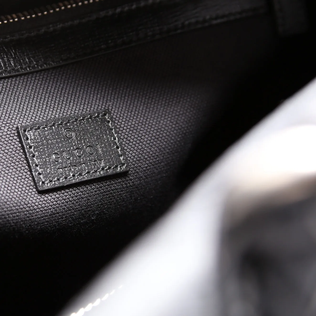 696015 GG Supreme Interlocking G Large Duffle Bag Black