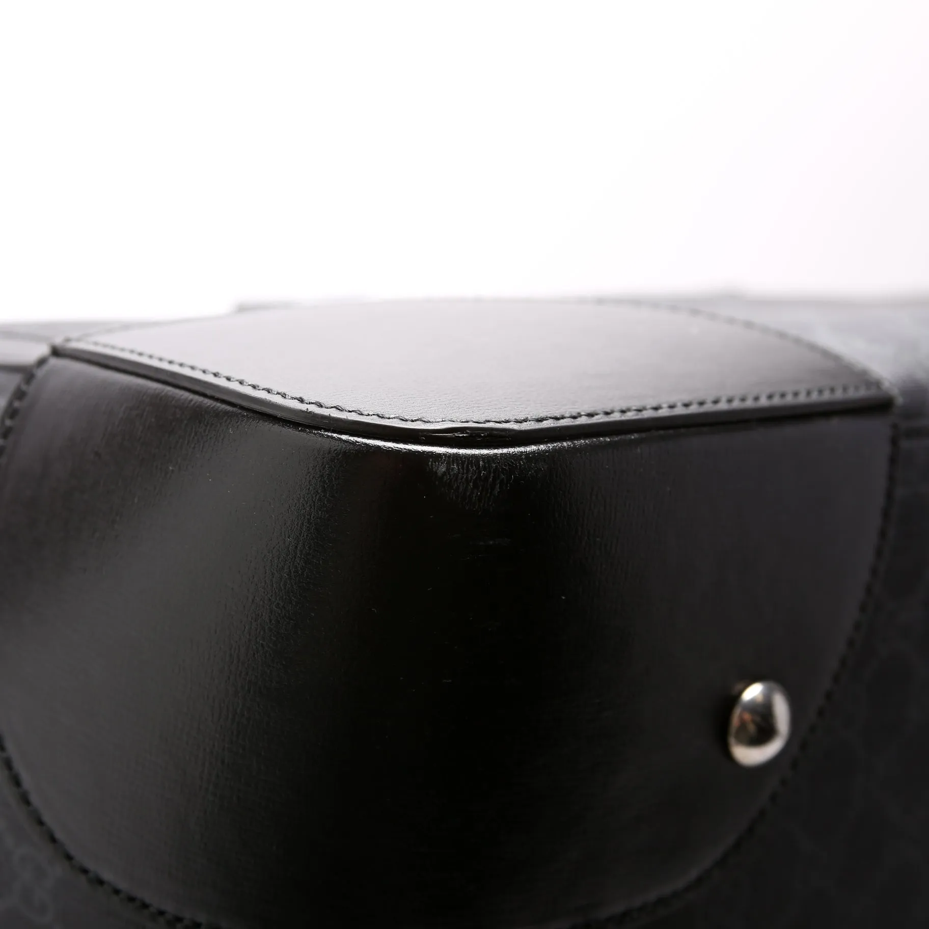 696015 GG Supreme Interlocking G Large Duffle Bag Black