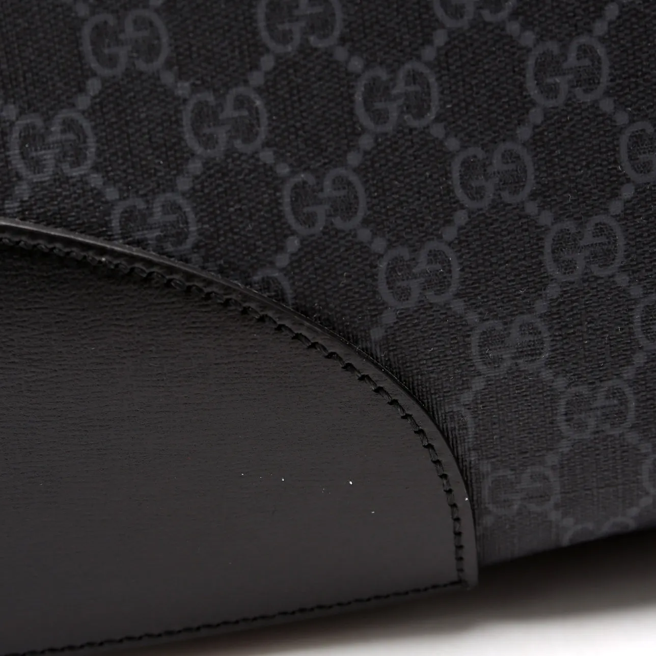 696015 GG Supreme Interlocking G Large Duffle Bag Black