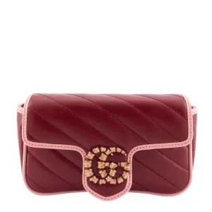 Azalea Enameled Torchon GG Marmont Wallet
