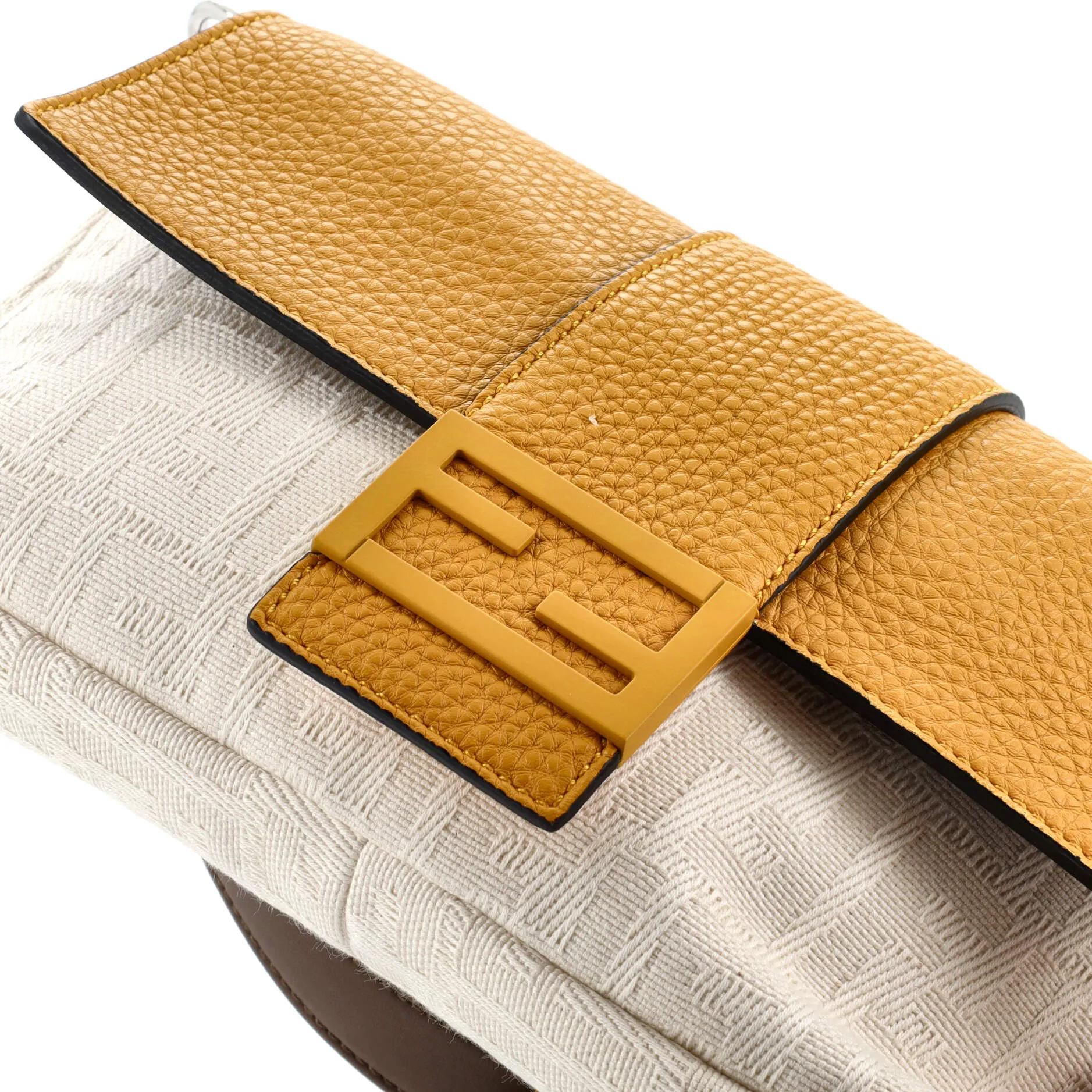 Baguette Convertible Belt Bag Zucca Canvas with Canvas and Leather Medium