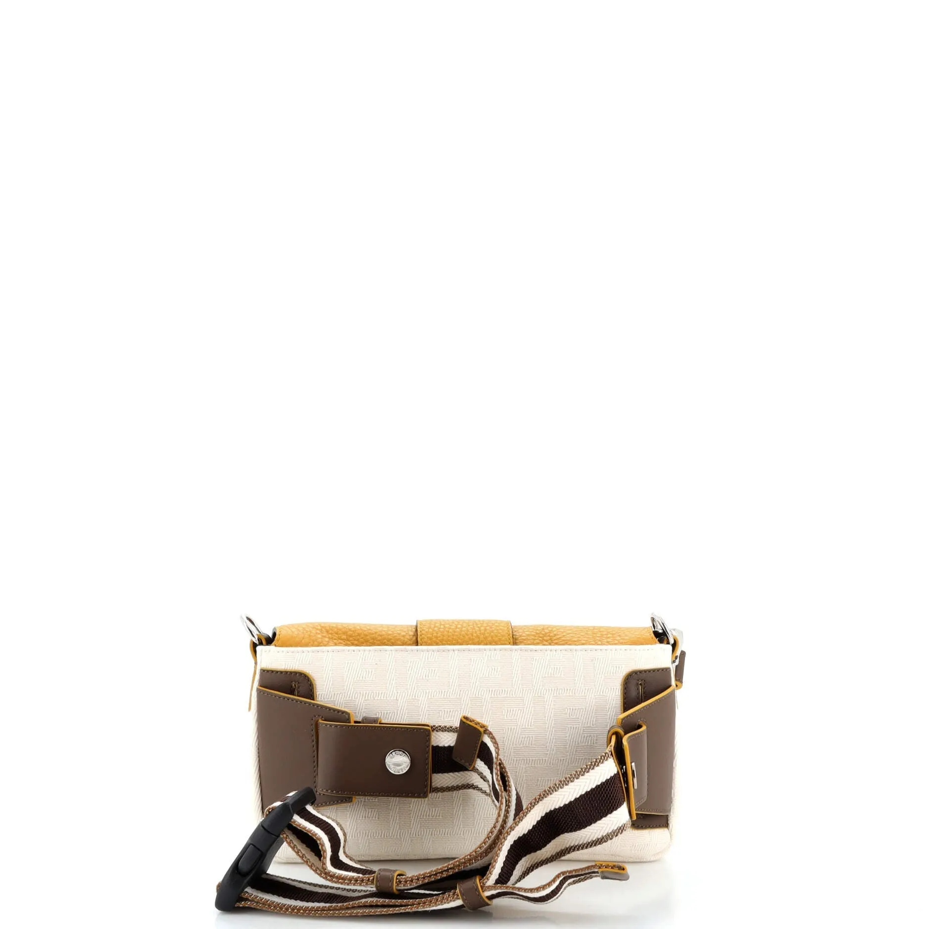 Baguette Convertible Belt Bag Zucca Canvas with Canvas and Leather Medium