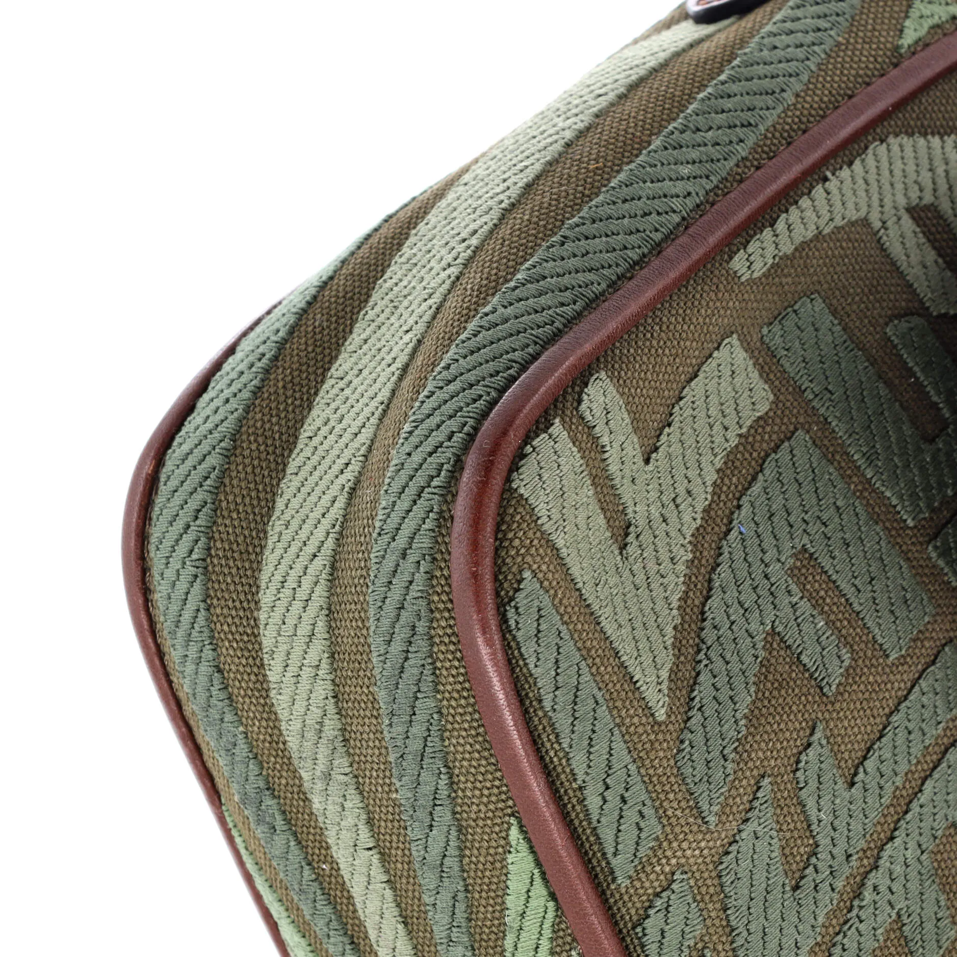 Baguette NM Bag Fish-Eye FF Embroidered Canvas Medium