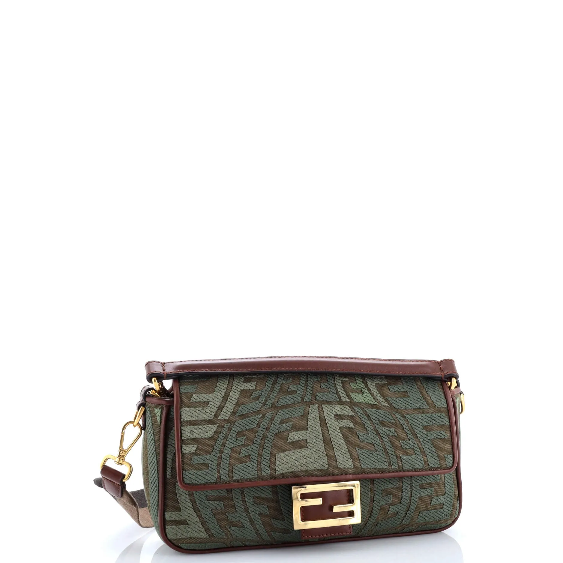 Baguette NM Bag Fish-Eye FF Embroidered Canvas Medium
