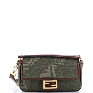 Baguette NM Bag Fish-Eye FF Embroidered Canvas Medium