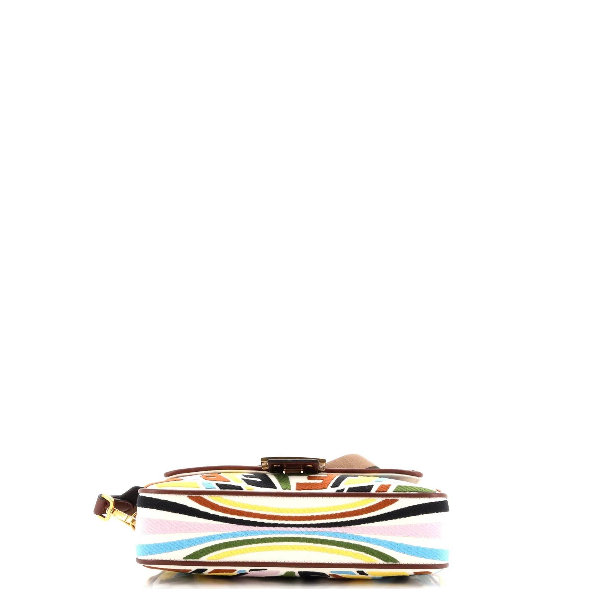 Baguette NM Bag Fish-Eye FF Embroidered Canvas Medium