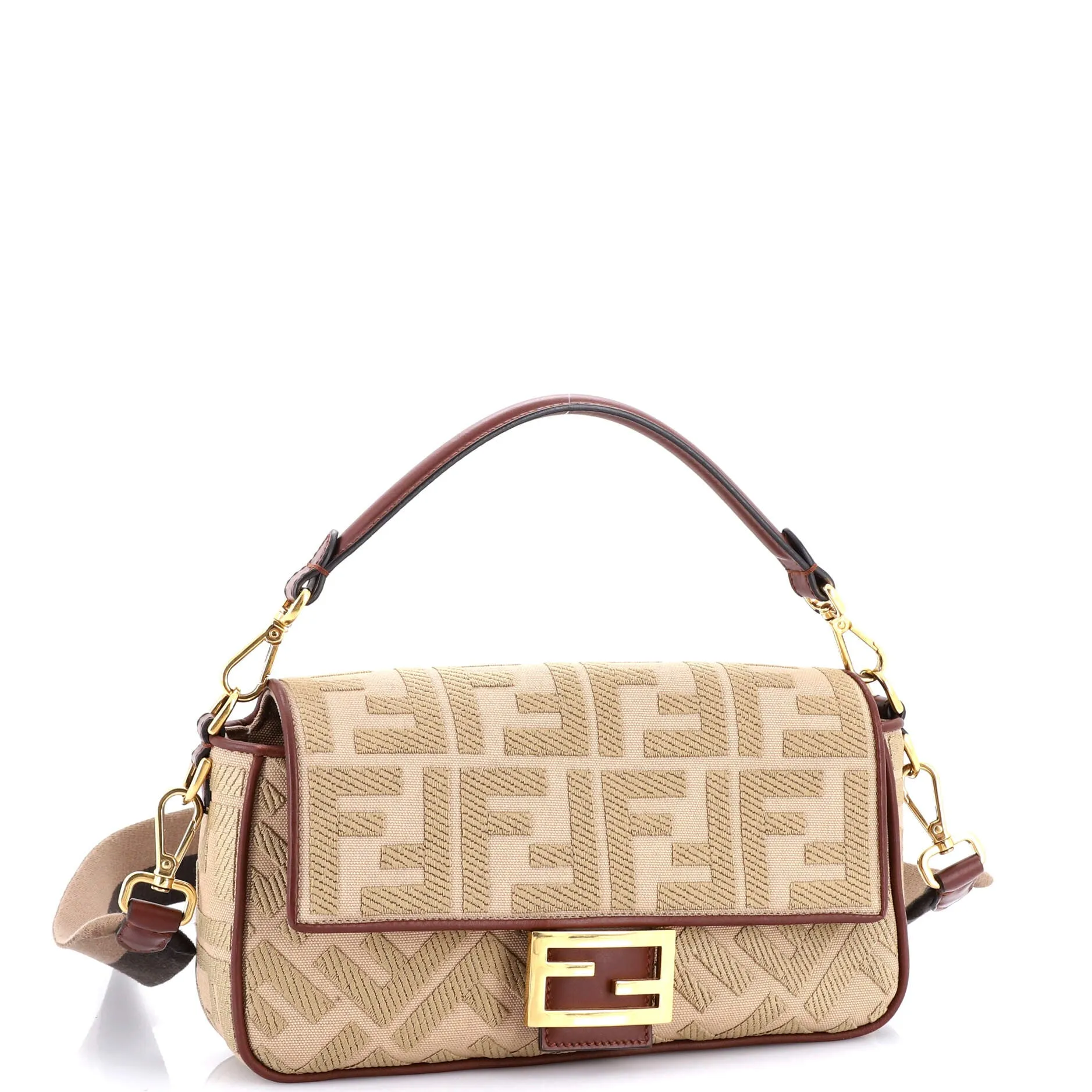 Baguette NM Bag Zucca Embroidered Canvas Medium