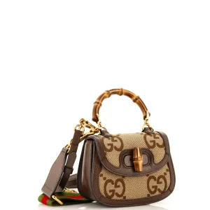 Bamboo 1947 Top Handle Bag Jumbo GG Canvas Mini