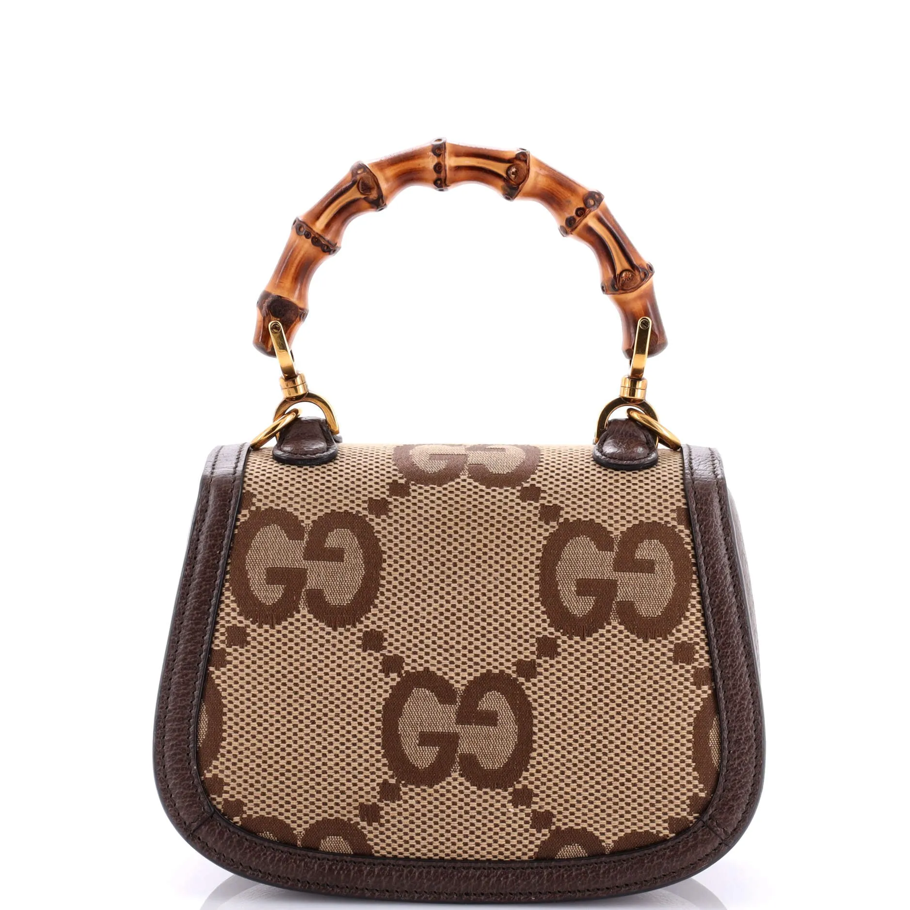 Bamboo 1947 Top Handle Bag Jumbo GG Canvas Mini