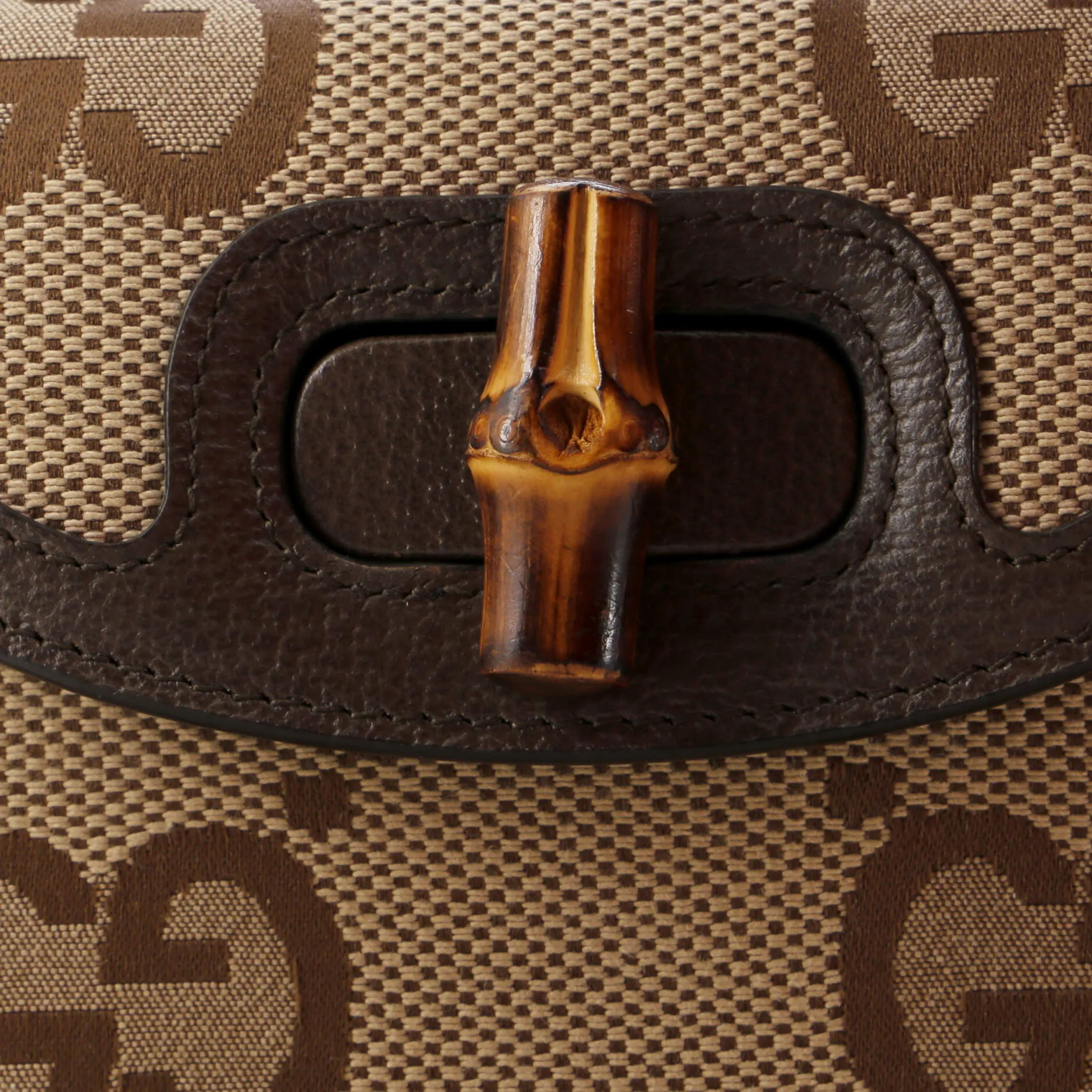 Bamboo 1947 Top Handle Bag Jumbo GG Canvas Mini