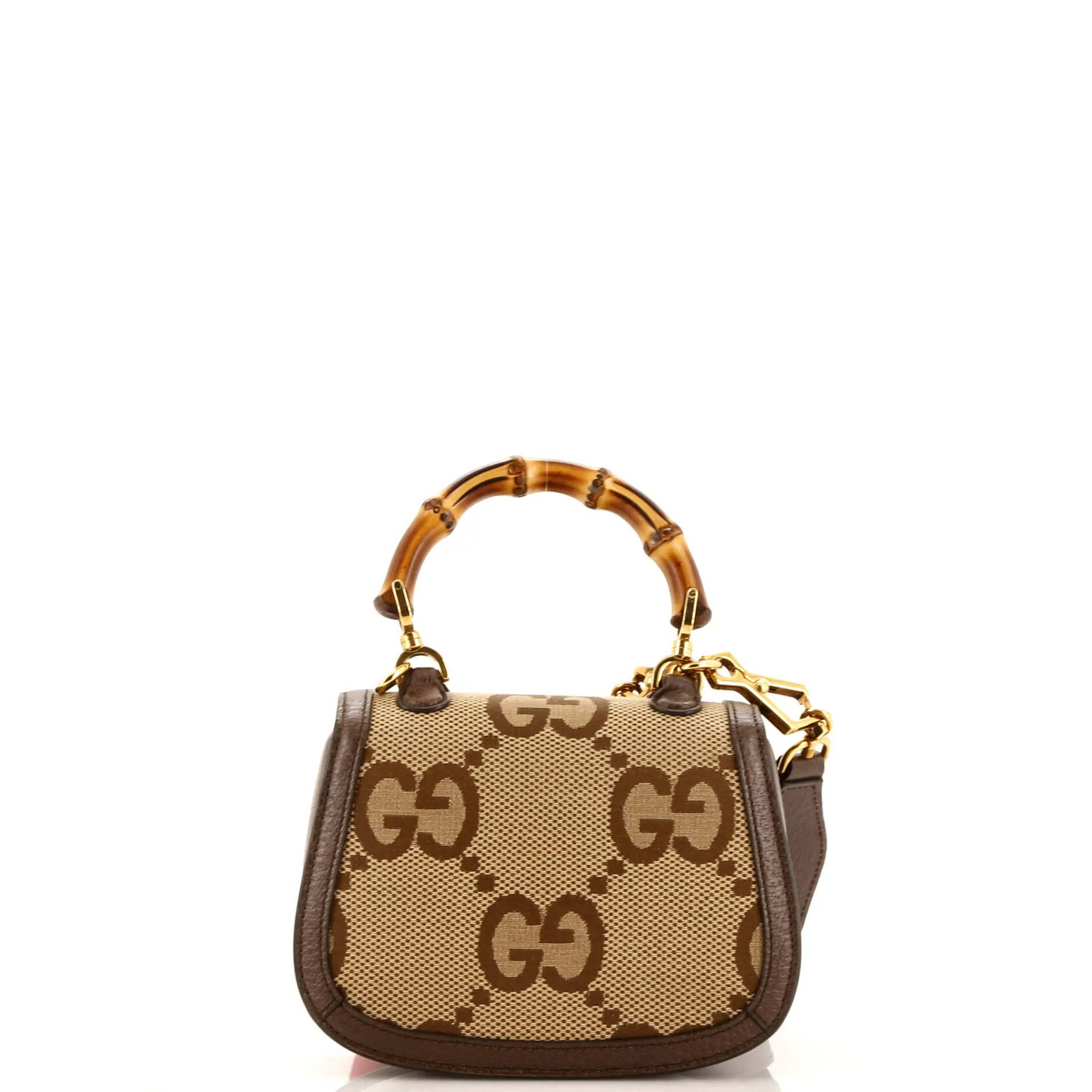 Bamboo 1947 Top Handle Bag Jumbo GG Canvas Mini