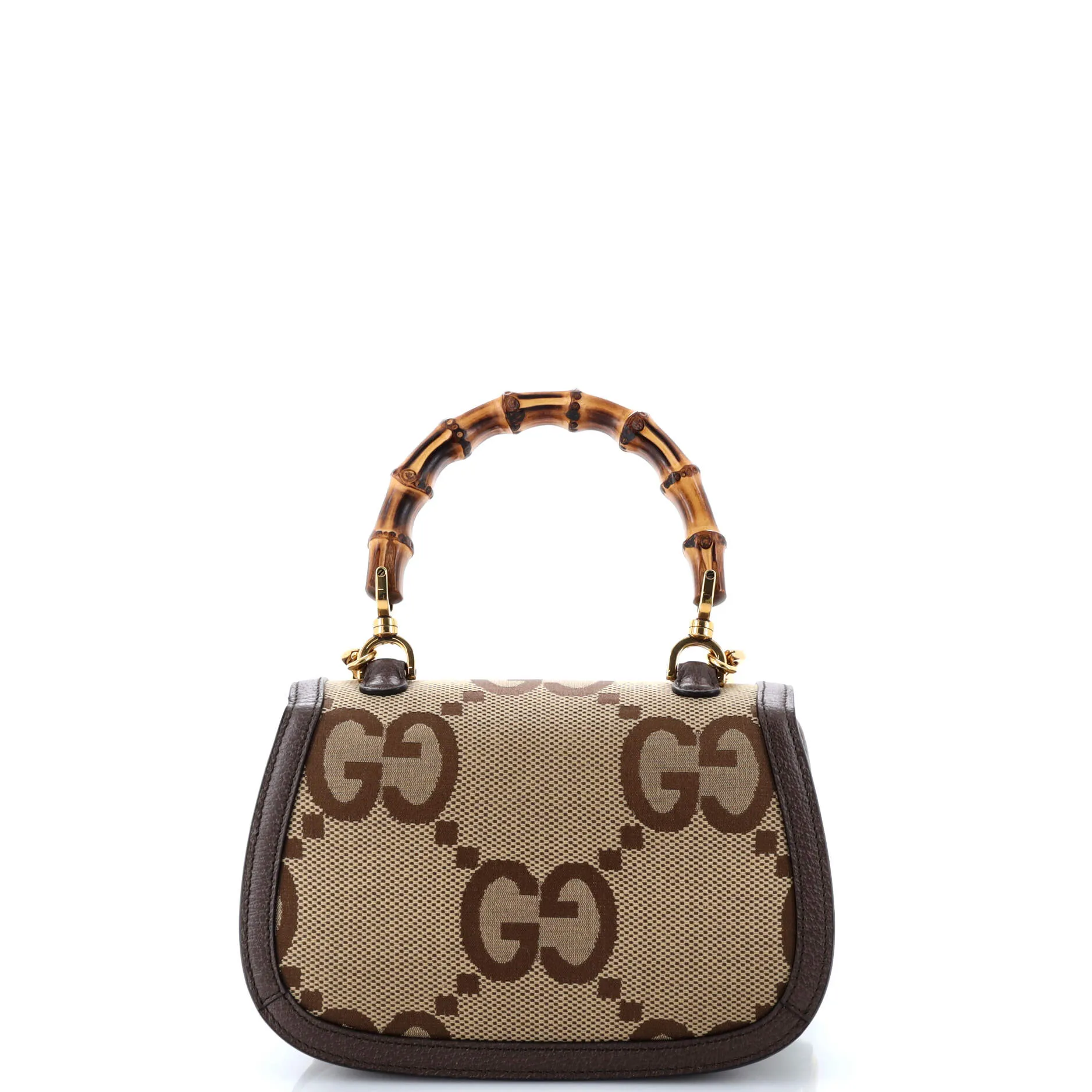 Bamboo 1947 Top Handle Bag Jumbo GG Canvas Small