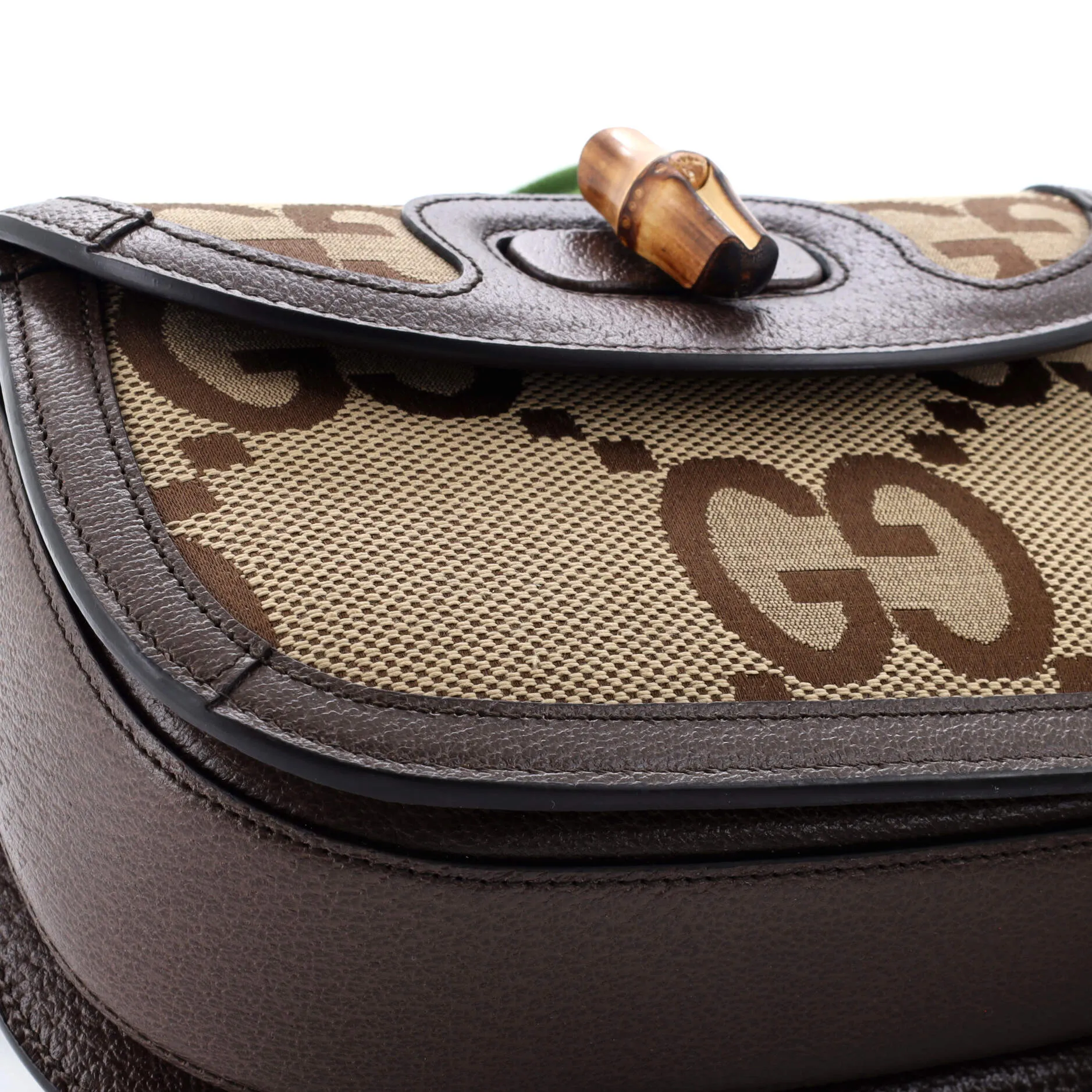 Bamboo 1947 Top Handle Bag Jumbo GG Canvas Small