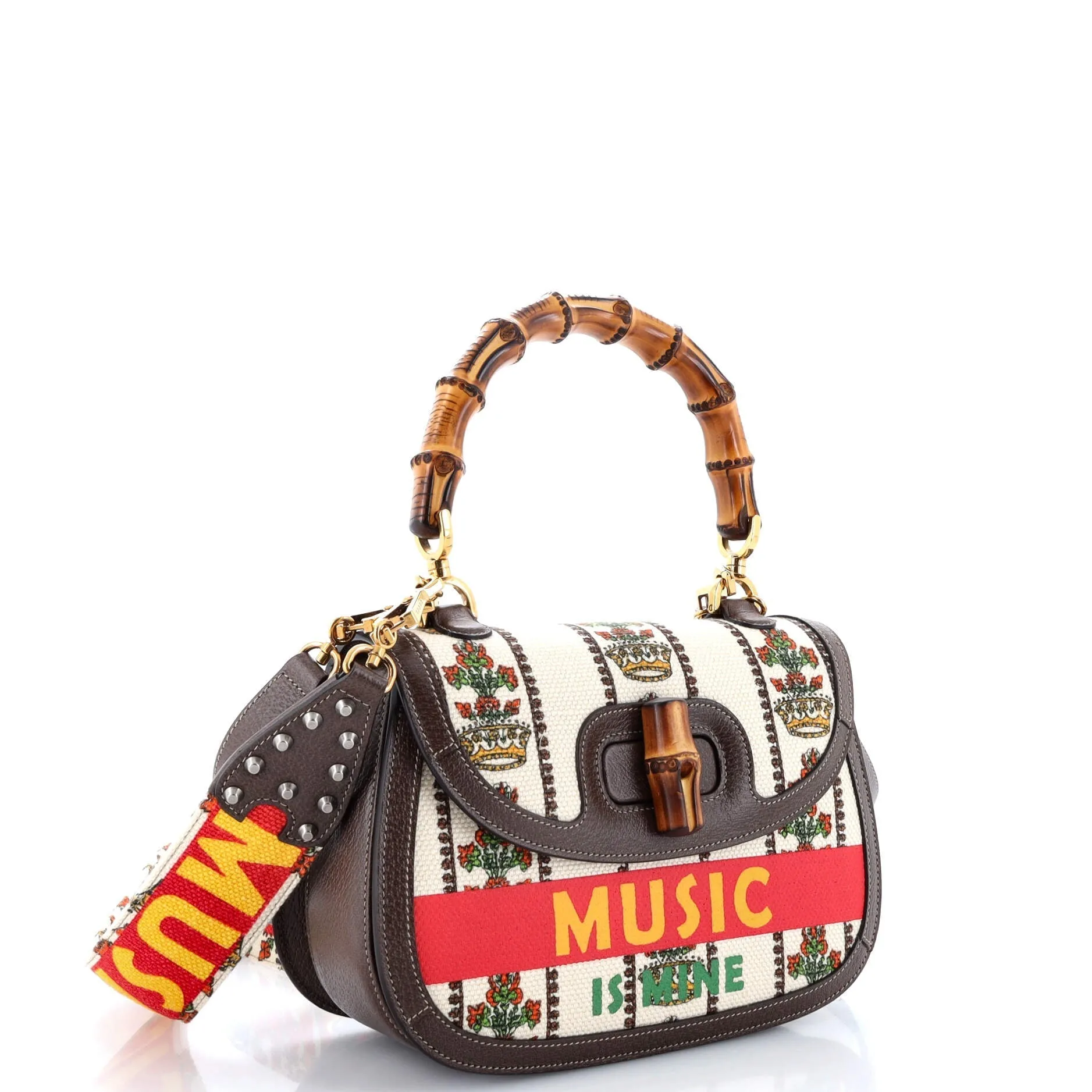 Bamboo 1947 Top Handle Bag Limited Edition 100 Centennial Printed Canvas Medium