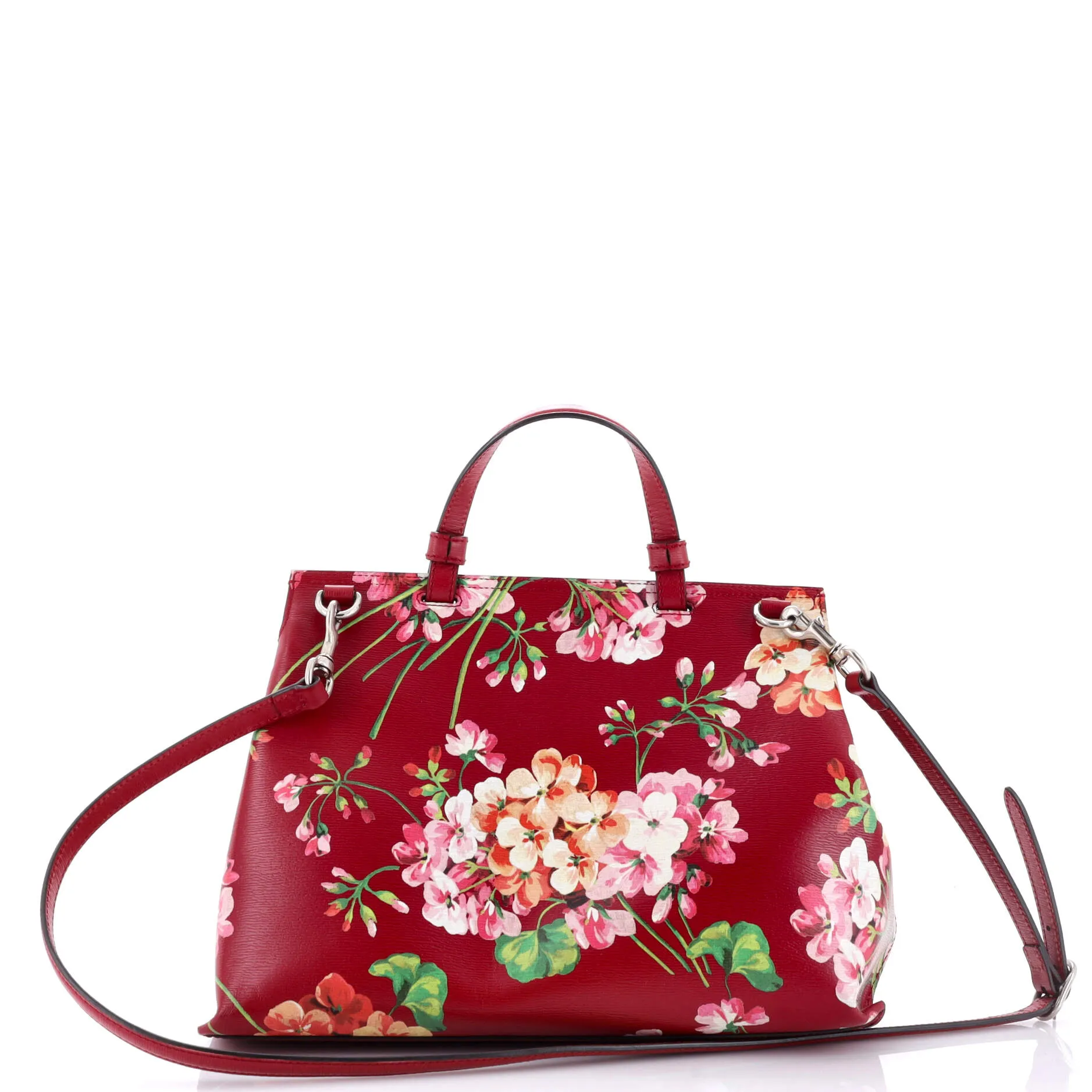 Bamboo Daily Top Handle Bag Blooms Print Leather Small