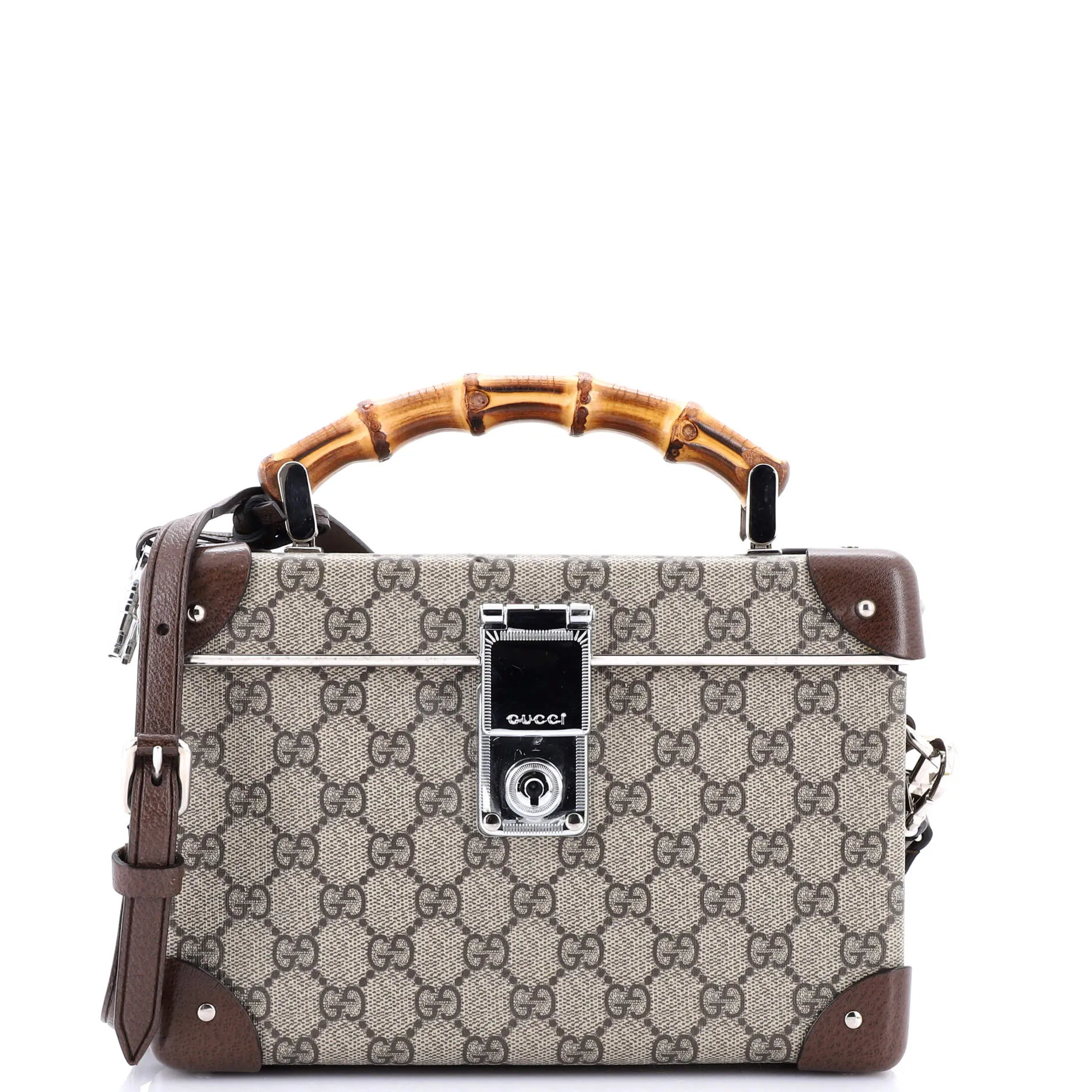 Bamboo Globe-Trotter Vanity Case GG Coated Canvas