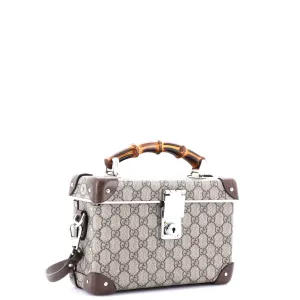 Bamboo Globe-Trotter Vanity Case GG Coated Canvas
