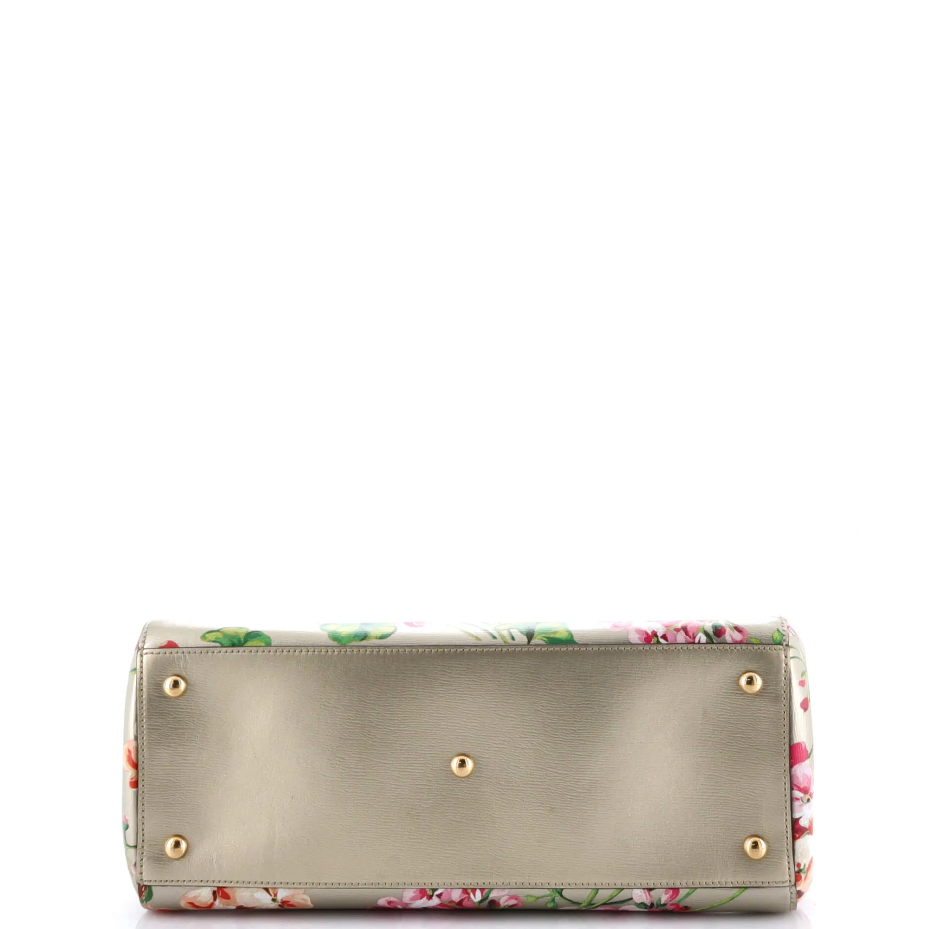 Bamboo Shopper Tote Blooms Print Leather Medium