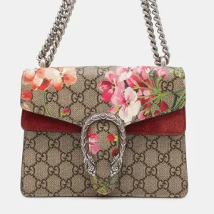 Beige Canvas Dionysus Blooms Shoulder Bag