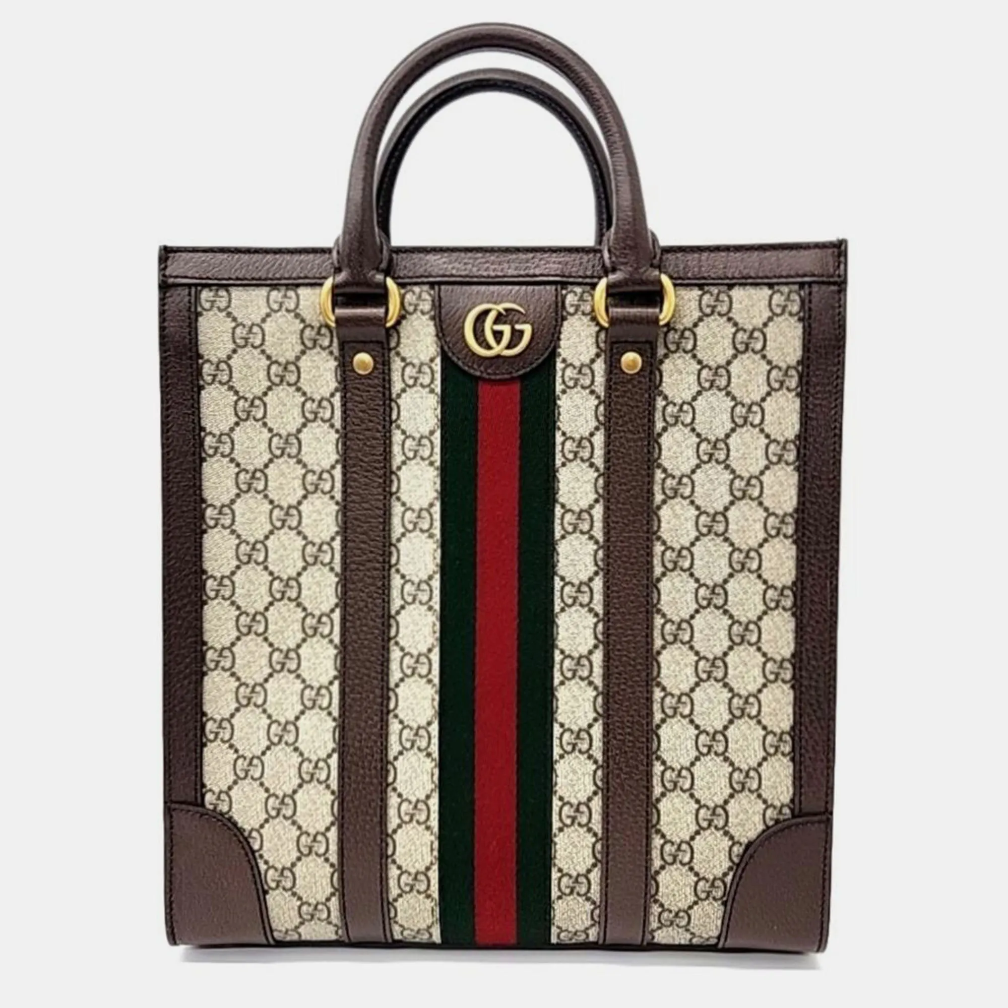 Beige GG Canvas Ophidia Medium Tote Bag