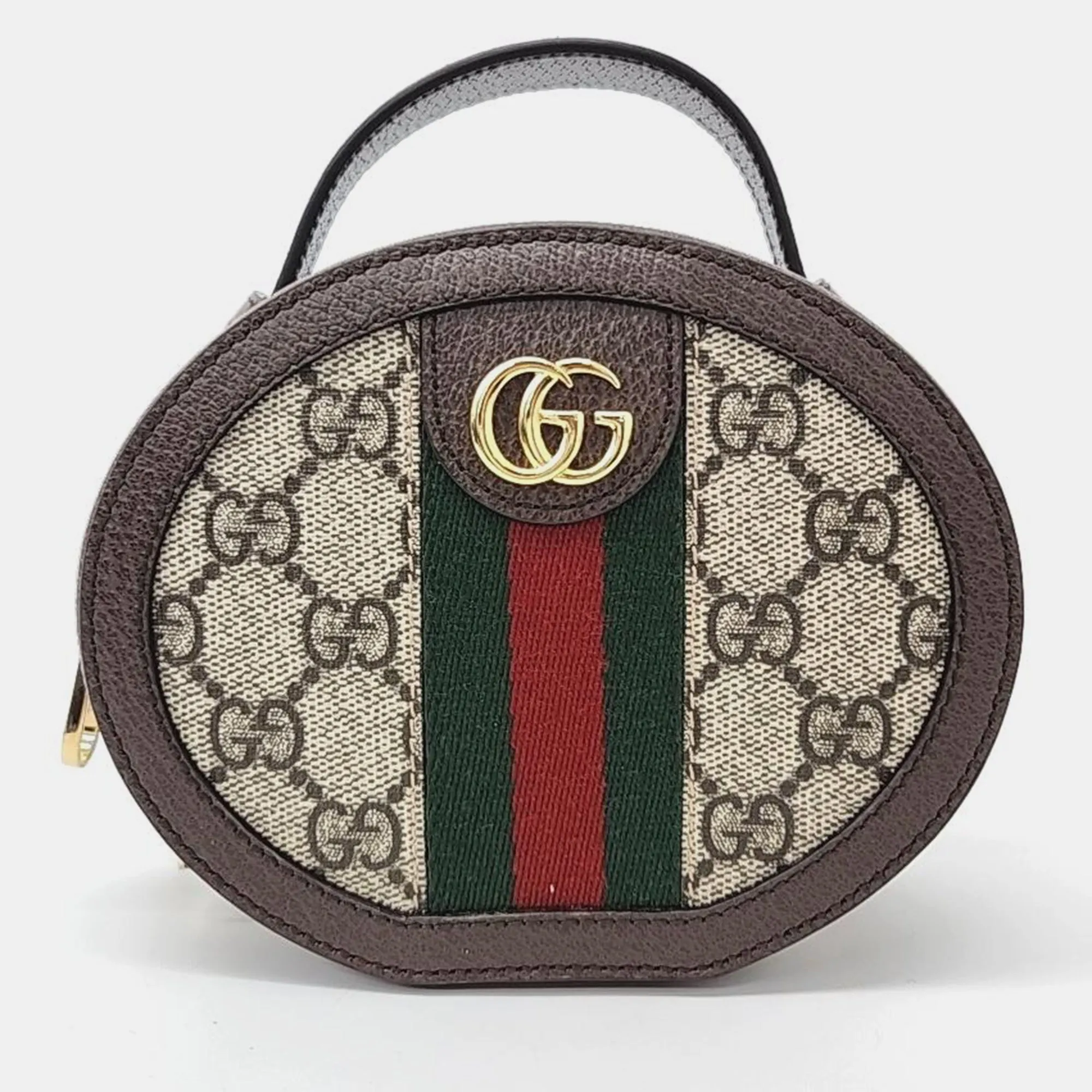 Beige GG Canvas Ophidia Mini Chain Bag