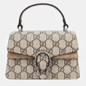 Beige GG Supreme canvas Dionysus Mini Top Handle Bag (752029)
