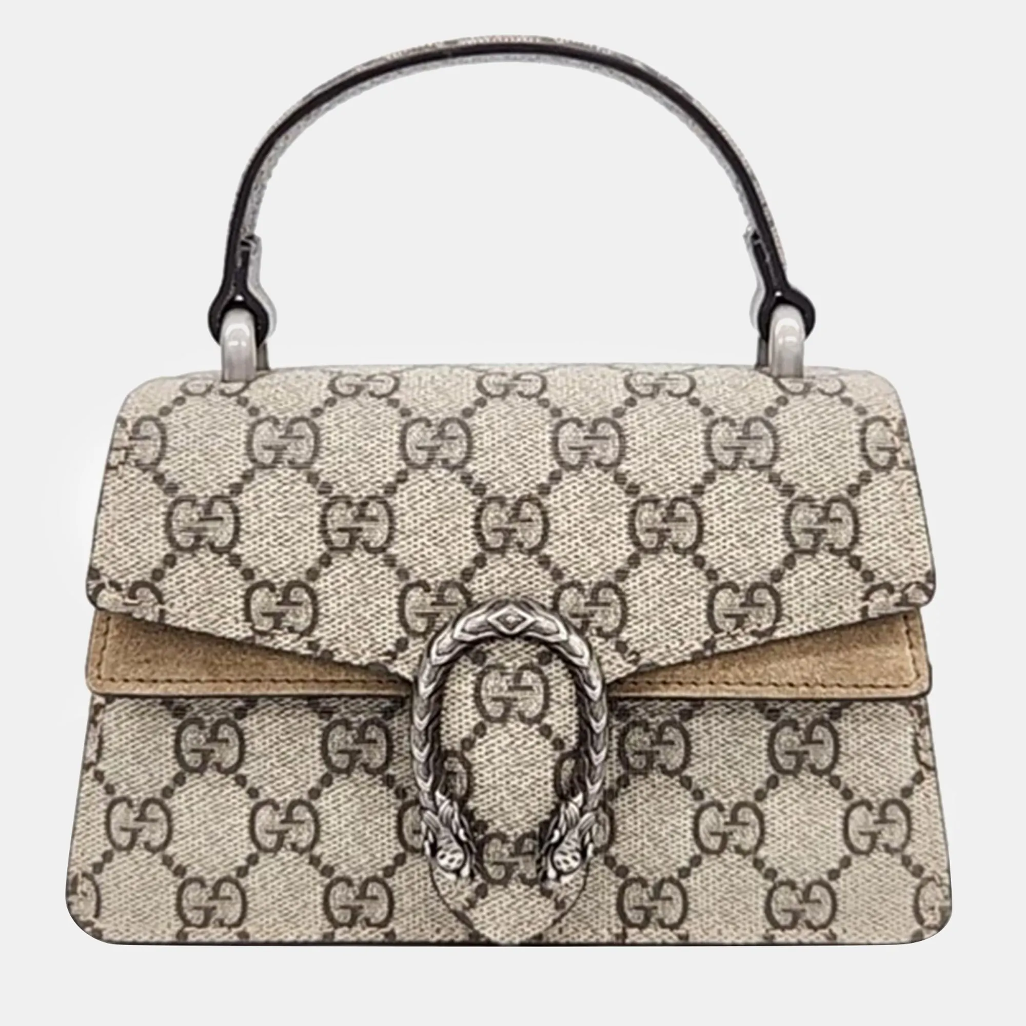 Beige GG Supreme canvas Dionysus Mini Top Handle Bag (752029)
