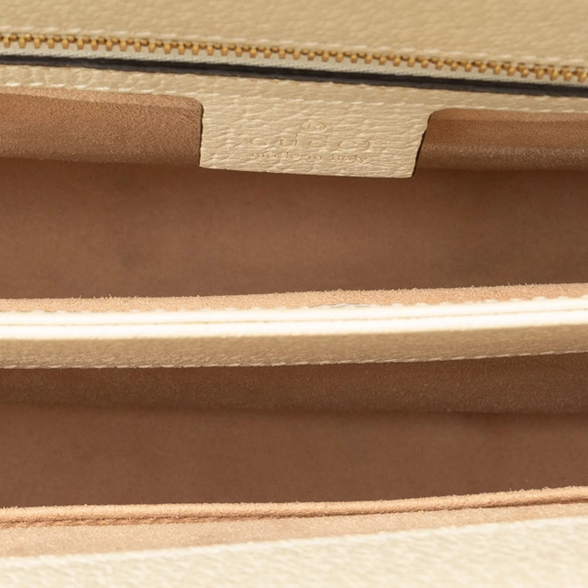 Beige Gucci Leather Ophidia Chain Crossbody