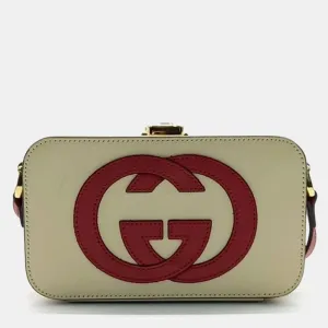 Beige Interlocking G Mini Crossbody bag