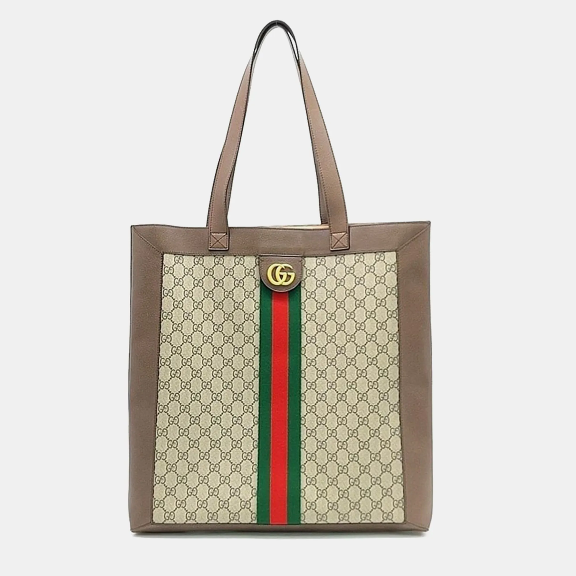 Beige/Brown GG Supreme Canvas Ophidia Tote Bag