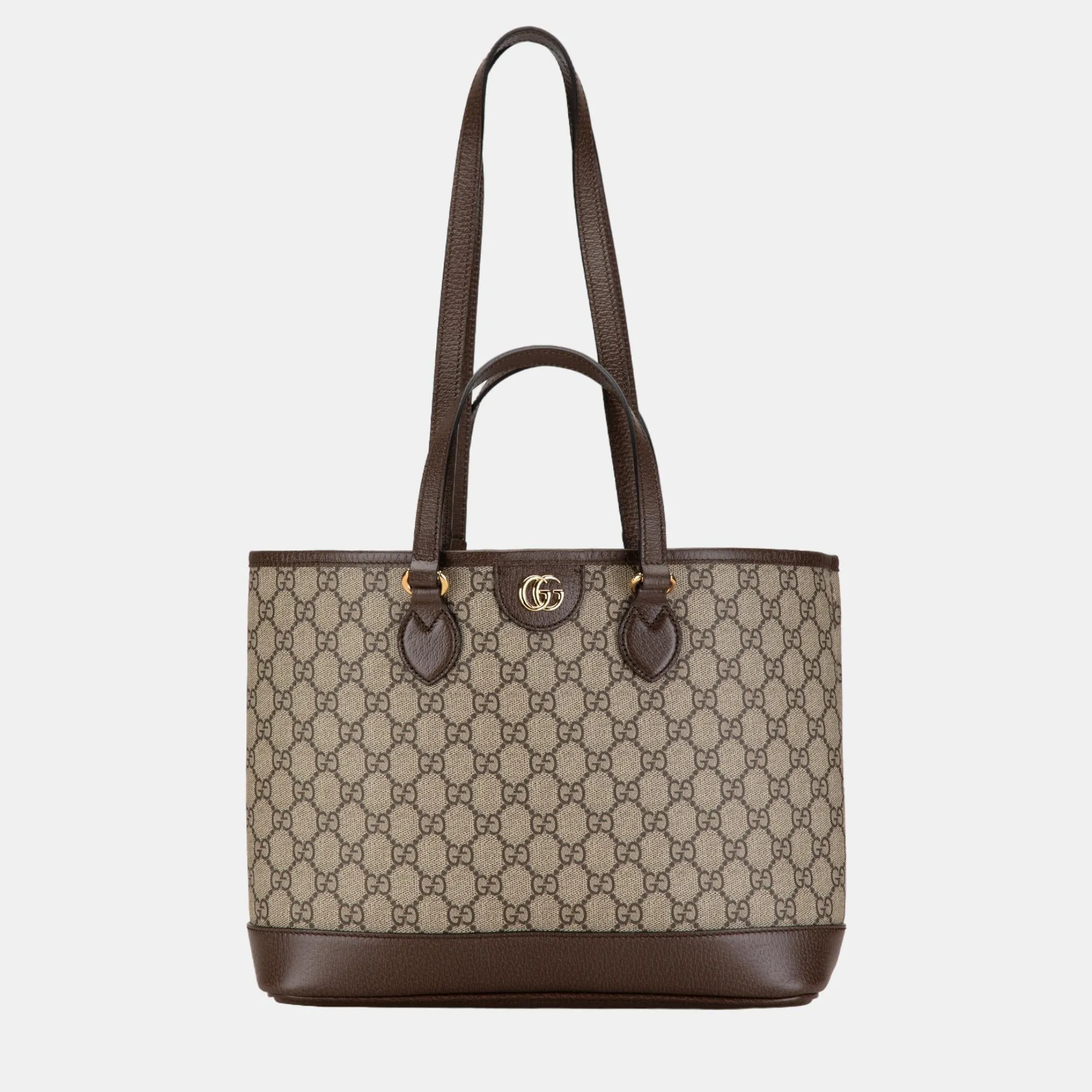 Beige/Brown GG Supreme Canvas Ophidia Tote Bag