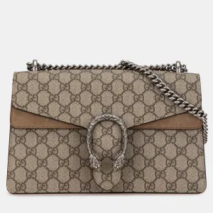 Beige/Brown GG Supreme Canvas Small Dionysus Shoulder Bag