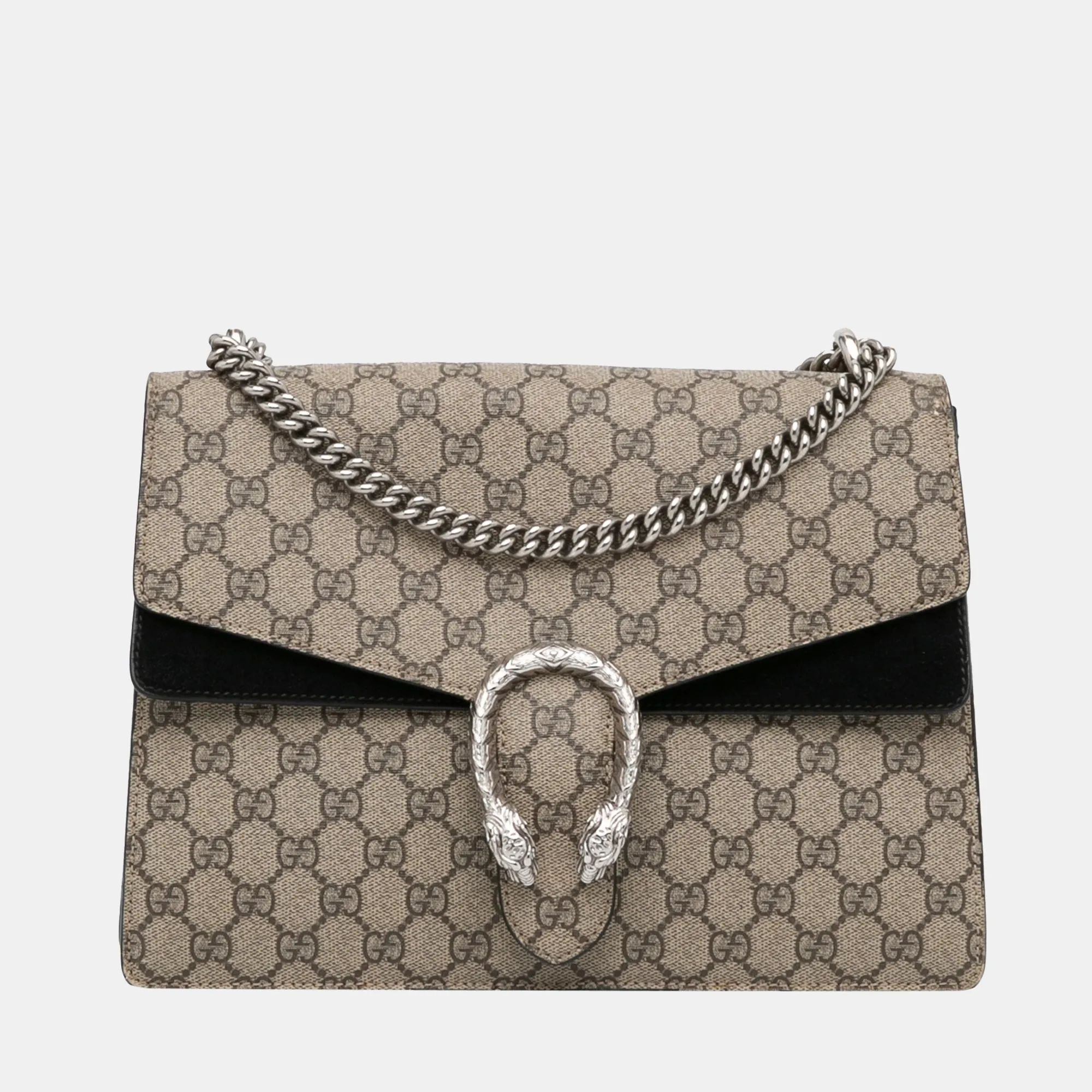 Beige/Brown Medium GG Supreme Dionysus Shoulder Bag