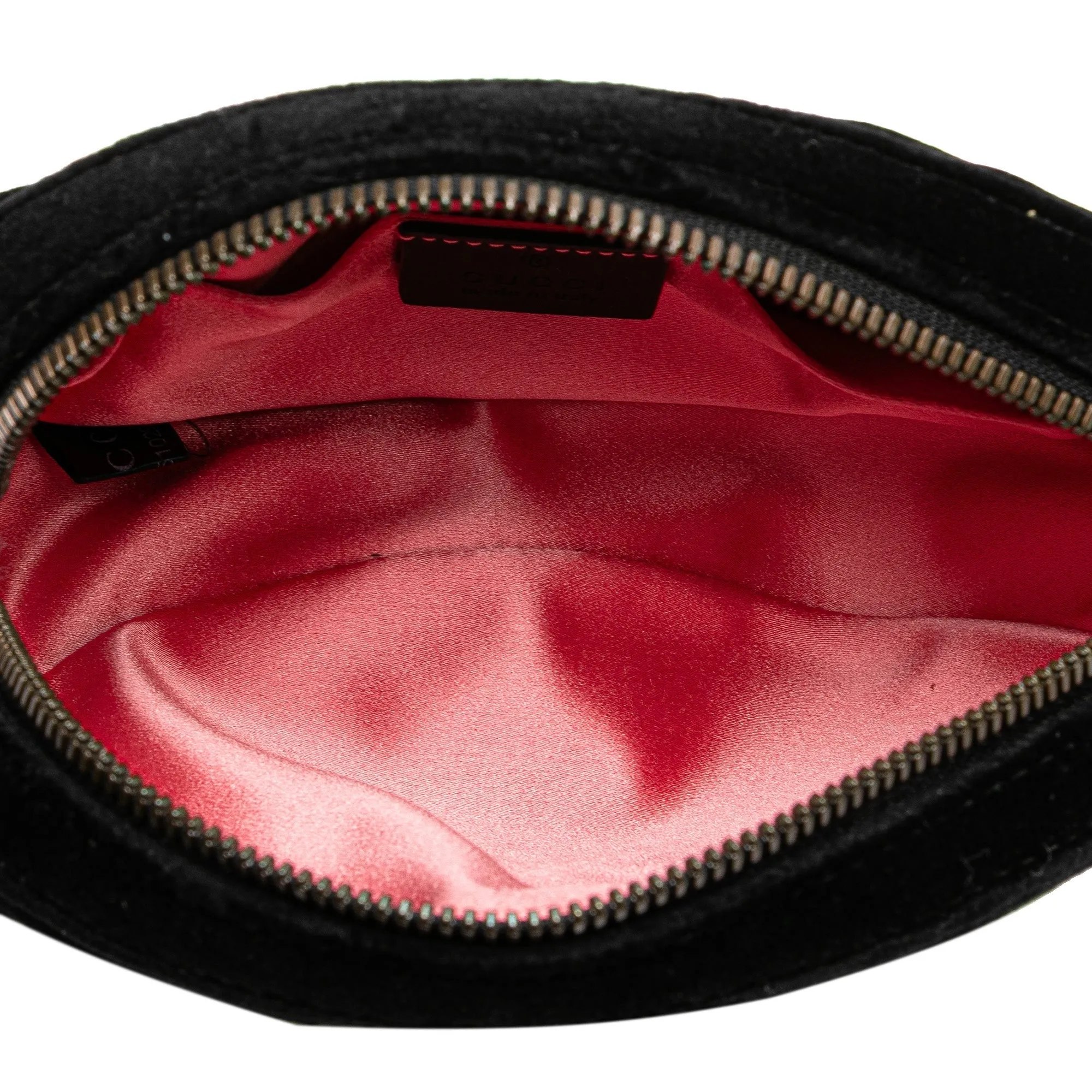 Black Gucci GG Marmont Matelasse Velvet Belt Bag