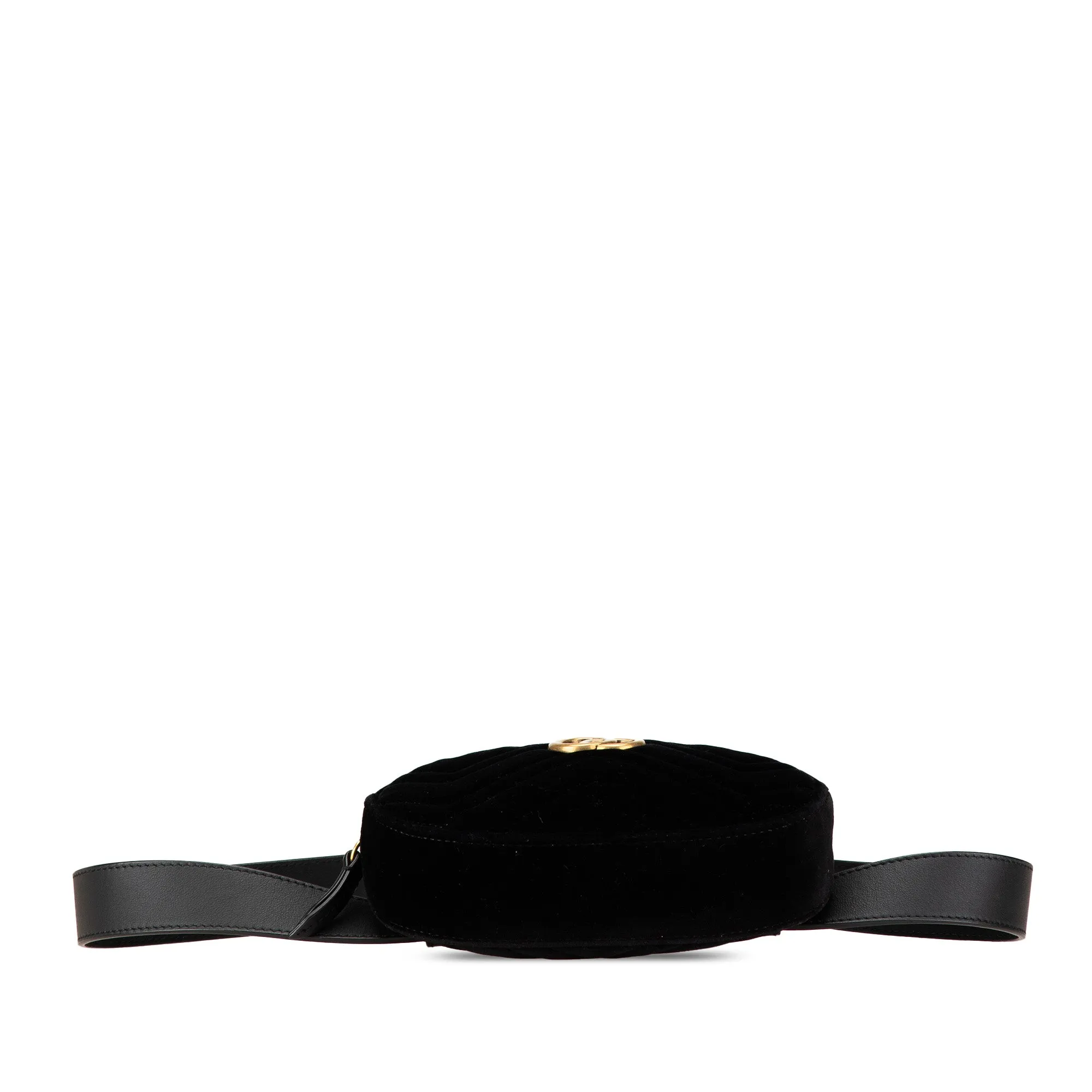 Black Gucci GG Marmont Matelasse Velvet Belt Bag