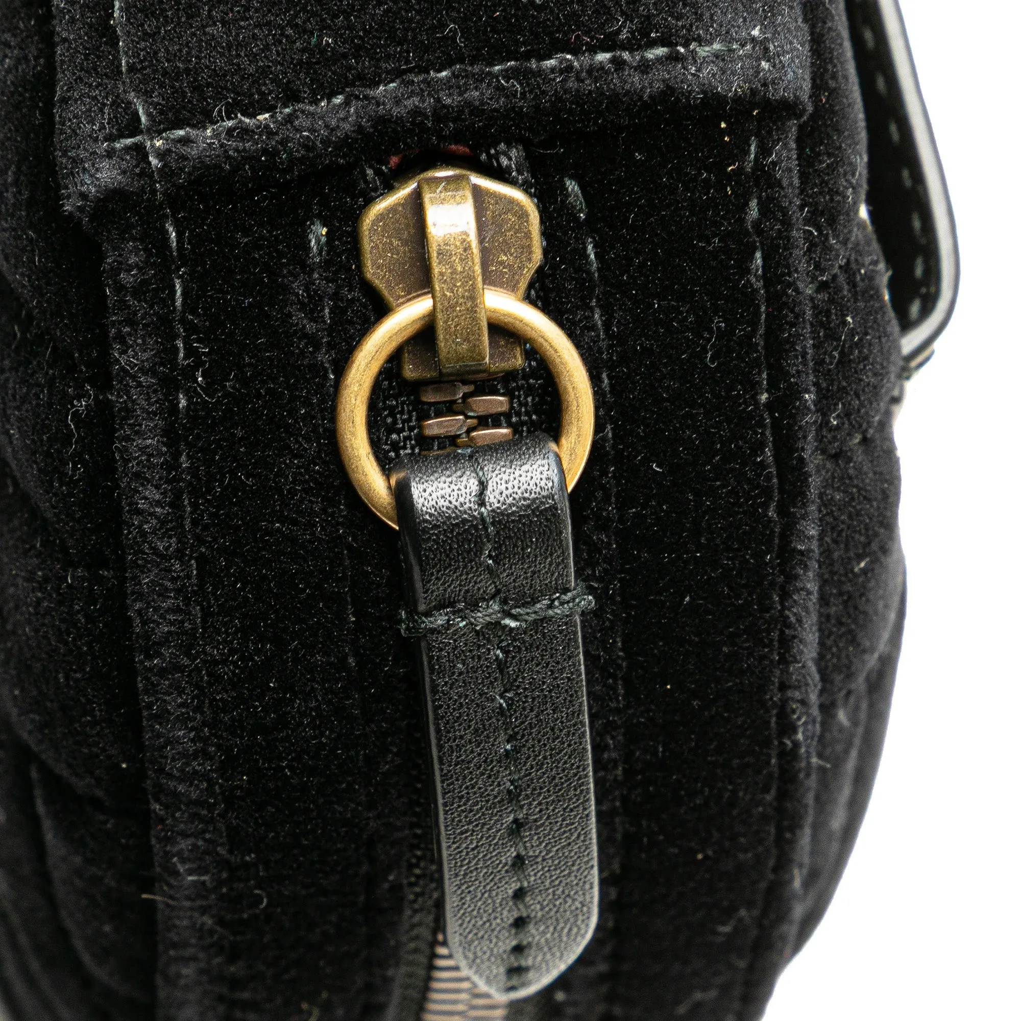 Black Gucci GG Marmont Matelasse Velvet Belt Bag
