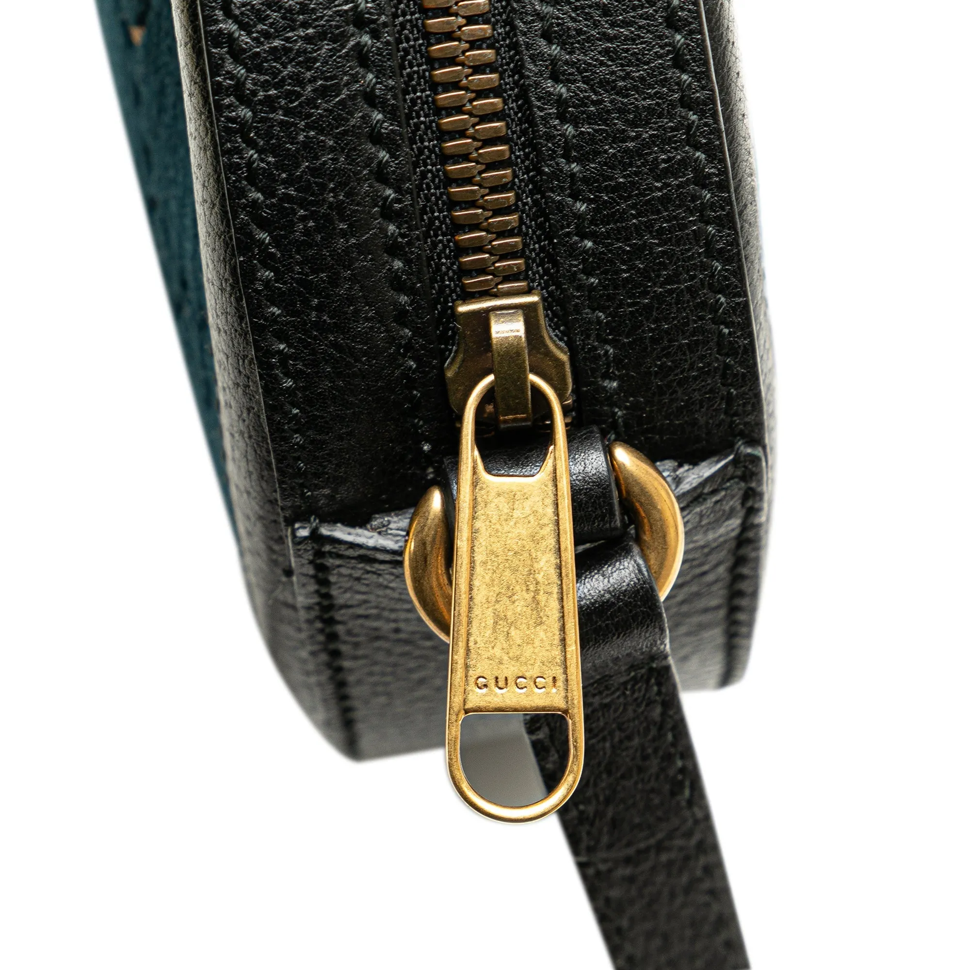 Black Gucci GG Velvet Ophidia Round Crossbody