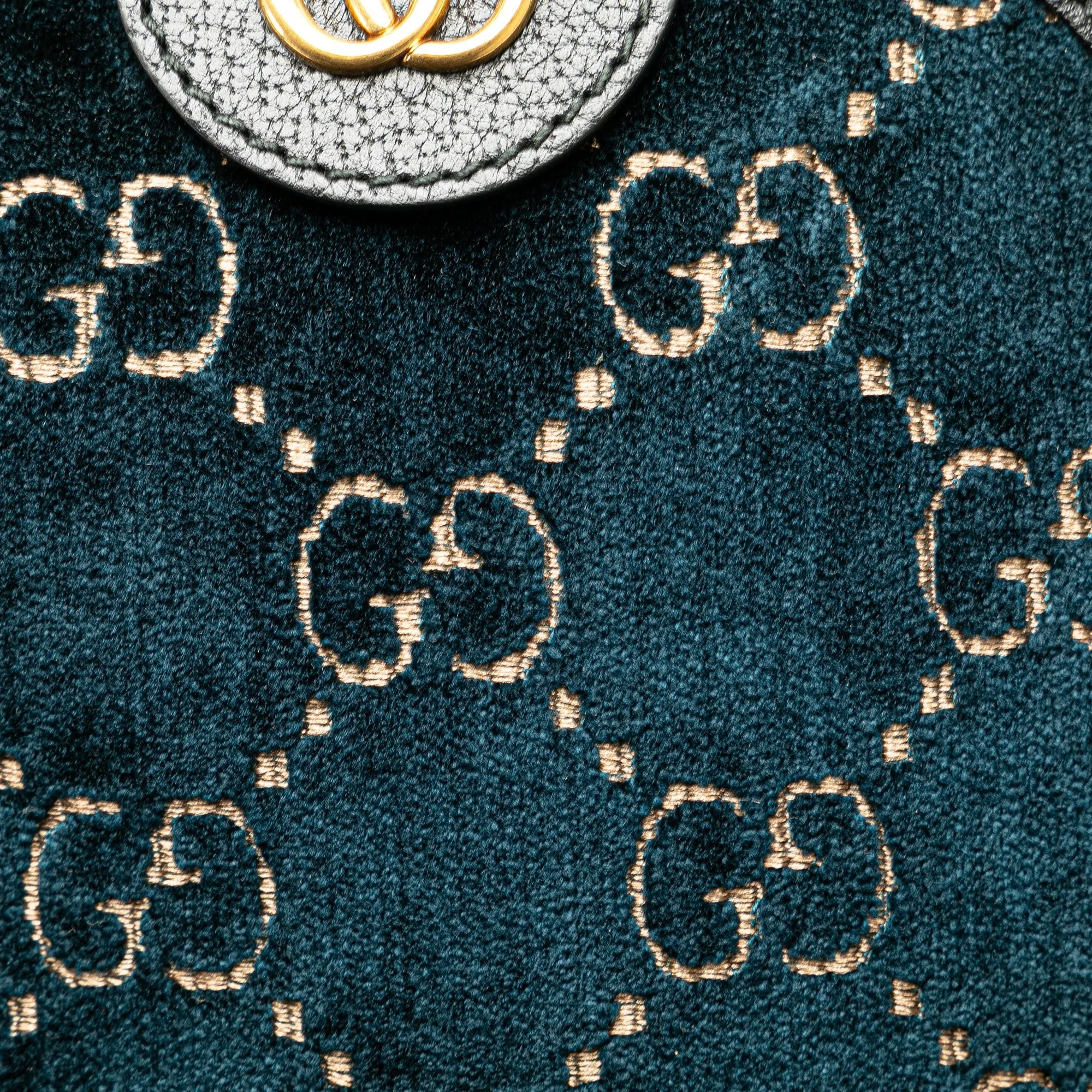 Black Gucci GG Velvet Ophidia Round Crossbody