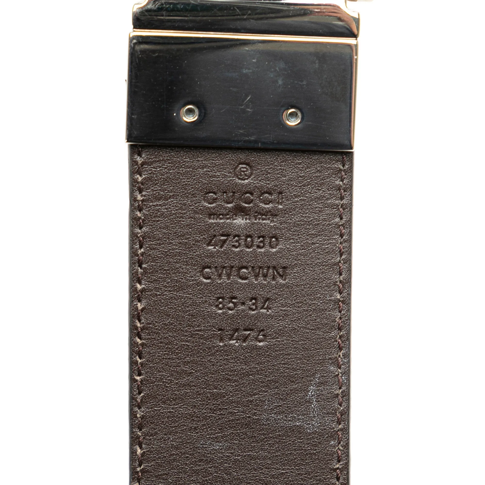 Black Gucci Guccissima Interlocking G Reversible Belt