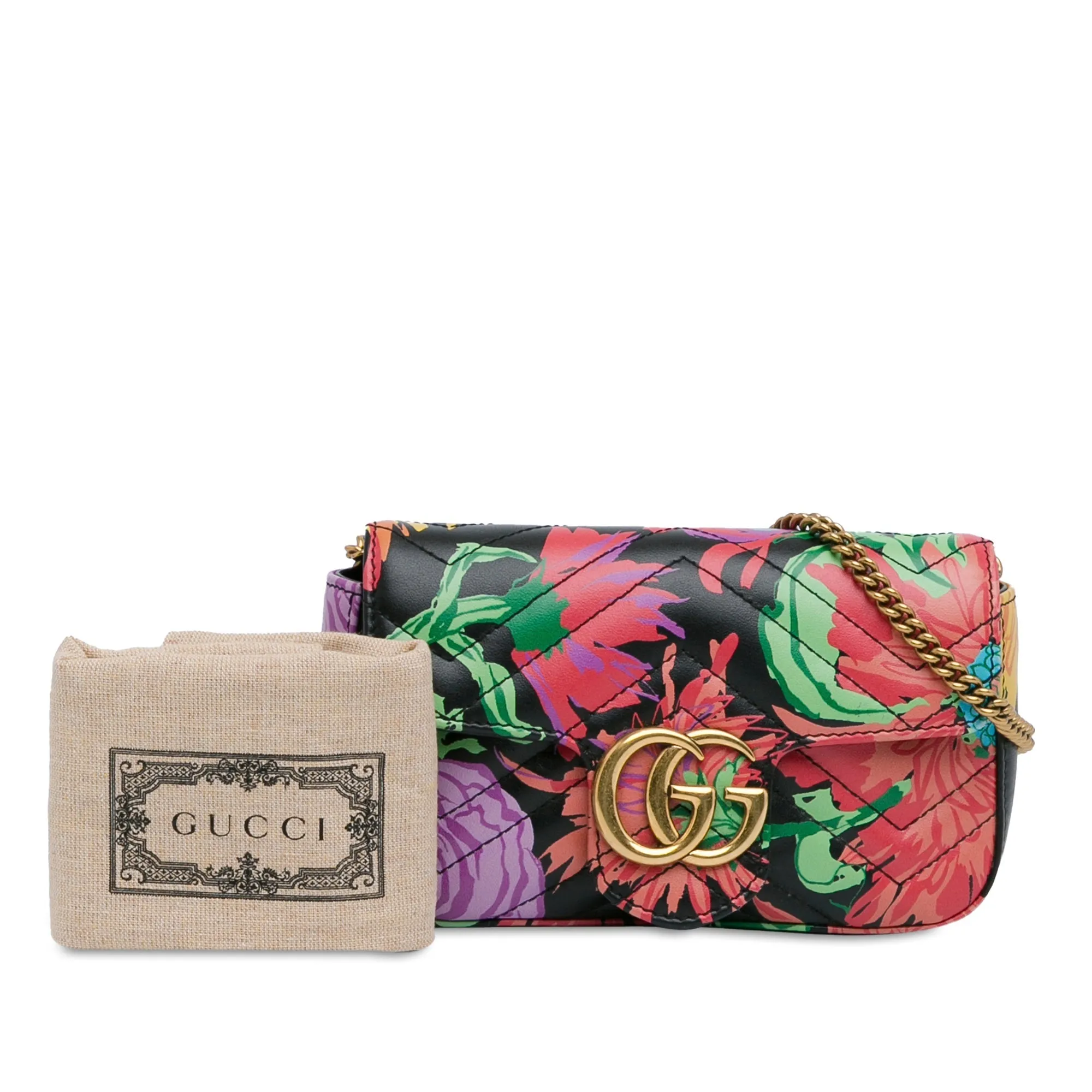 Black Gucci x Ken Scott Super Mini GG Marmont Crossbody