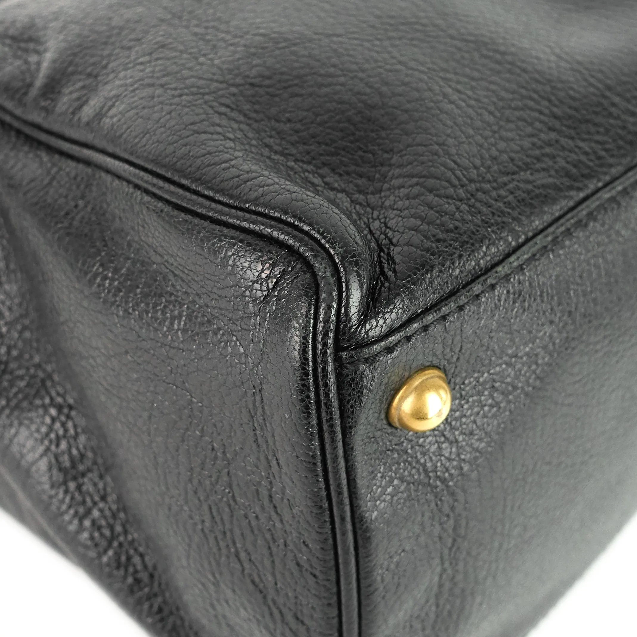 Blondie Leather Monogram Logo Handbag