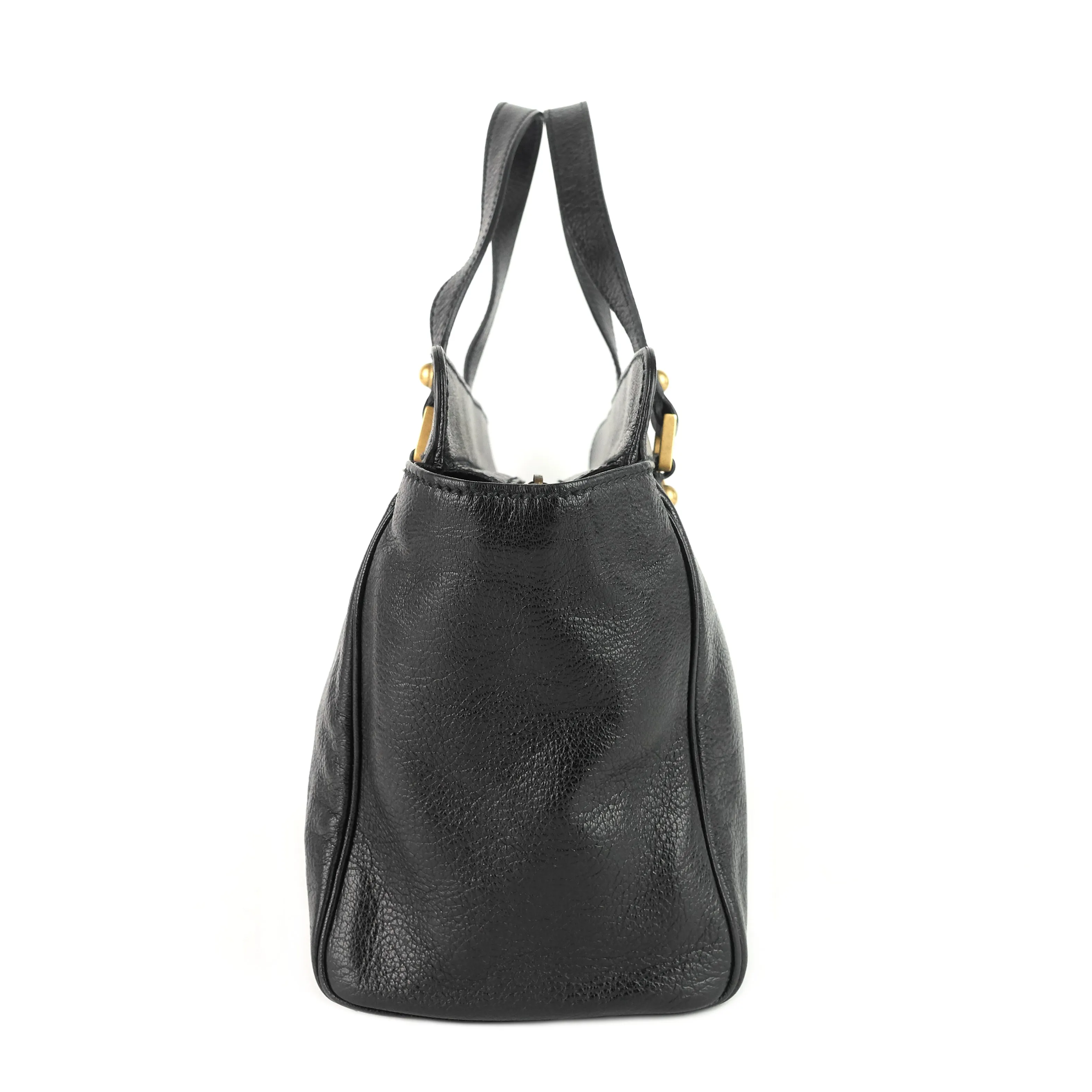 Blondie Leather Monogram Logo Handbag