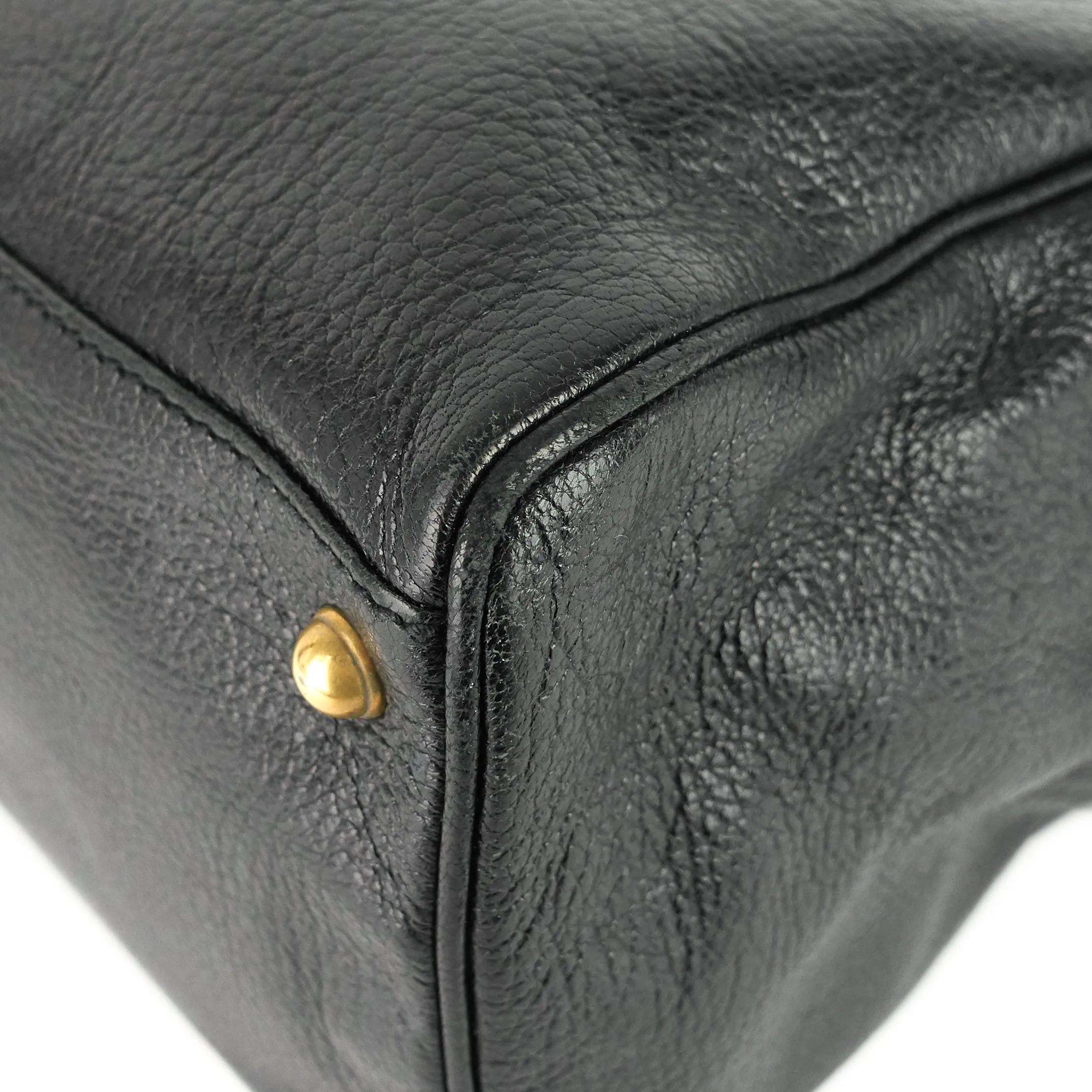 Blondie Leather Monogram Logo Handbag