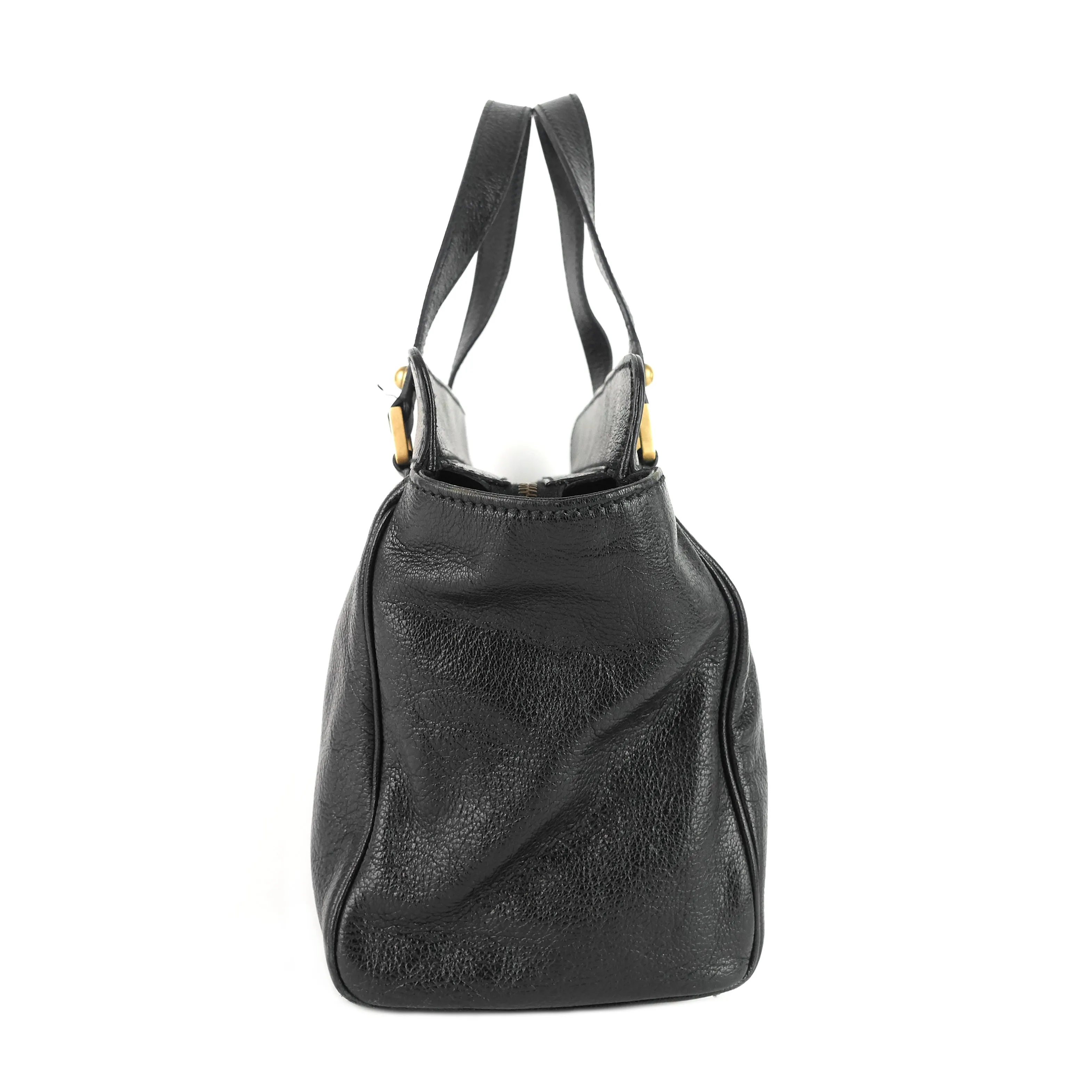 Blondie Leather Monogram Logo Handbag