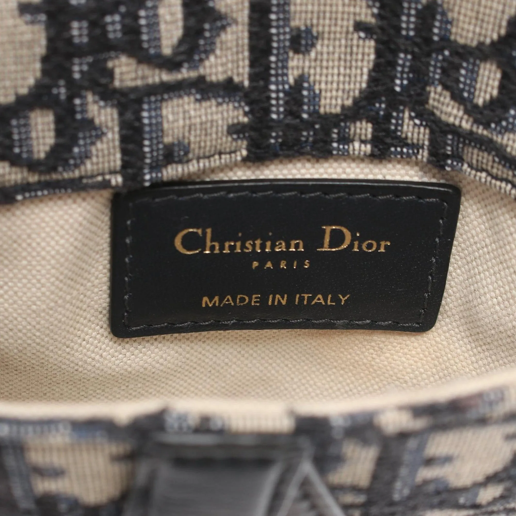 Blue Dior Oblique Canvas Saddle Belt Bag