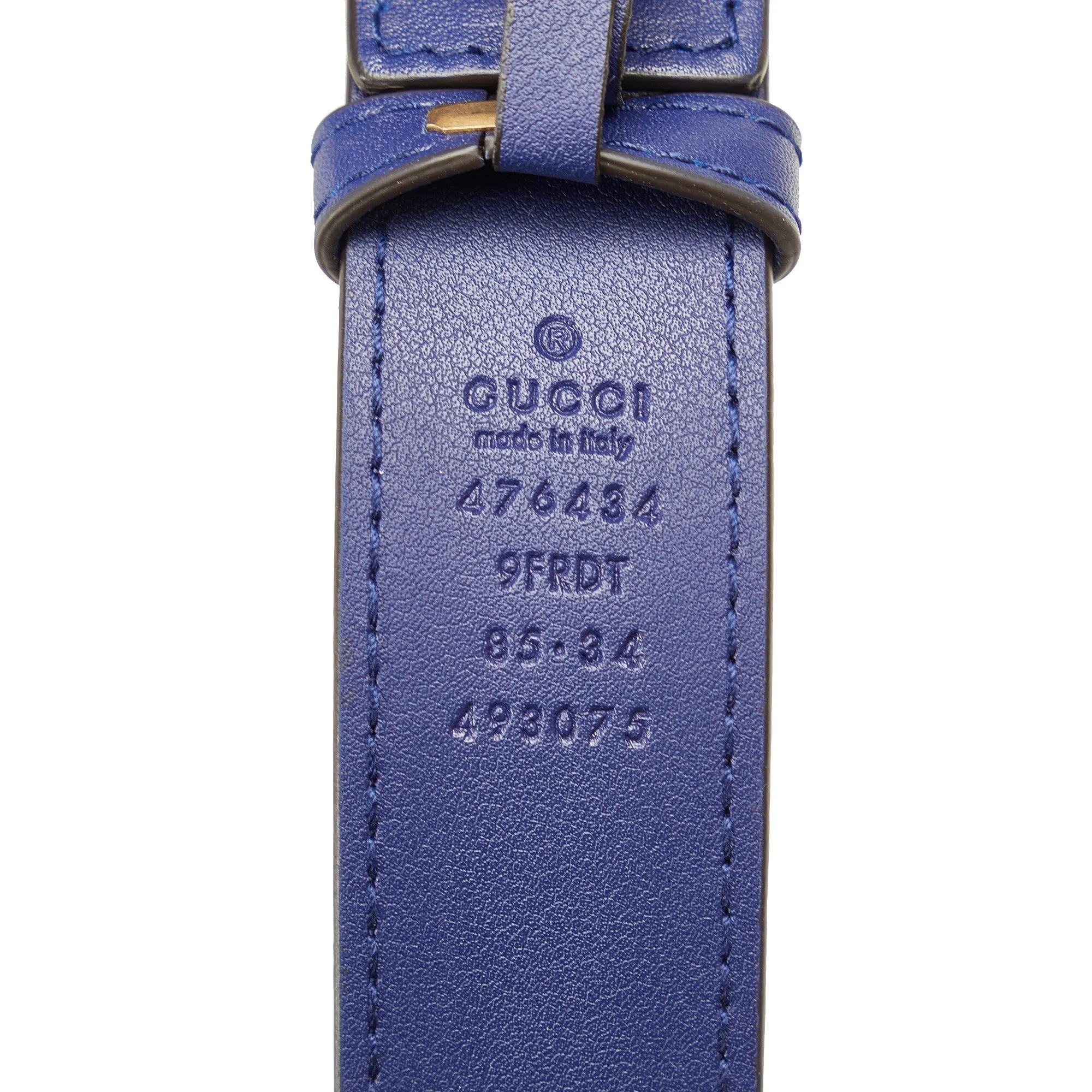 Blue Gucci Velvet GG Marmont Matelasse Belt Bag
