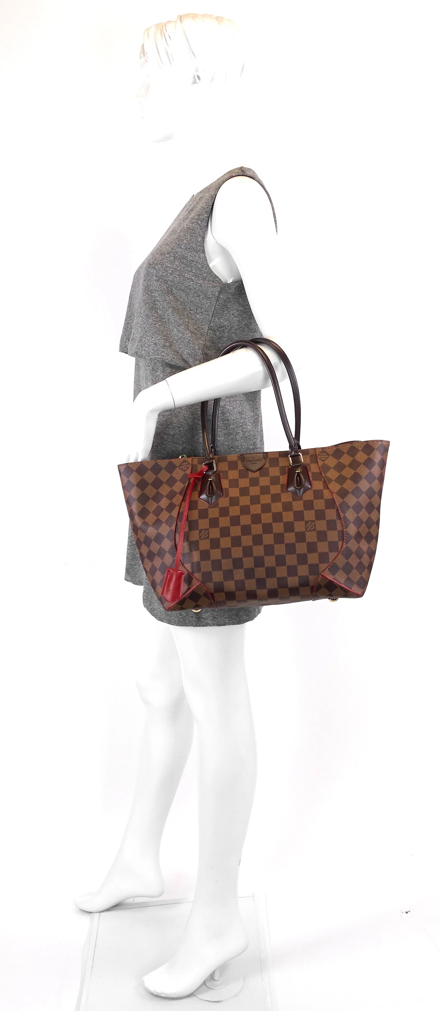 Caissa MM Damier Ebene Canvas Tote Bag
