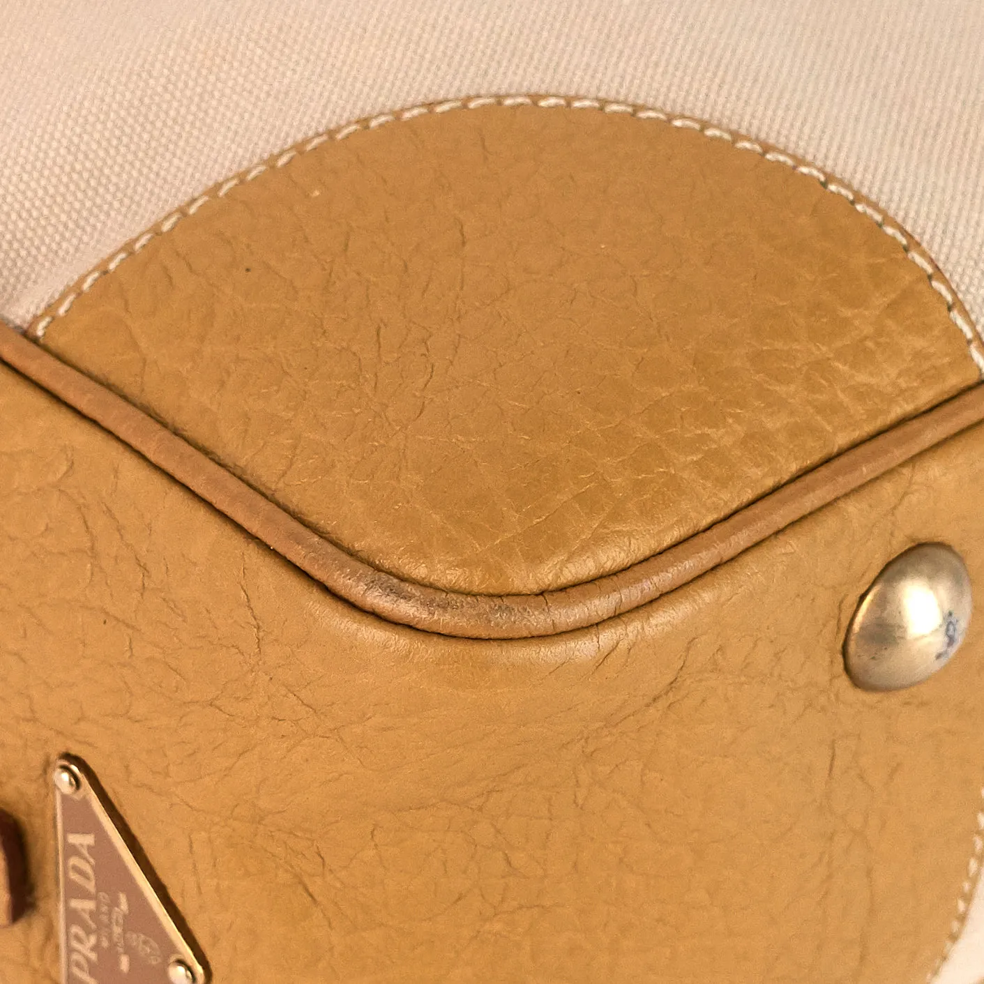Canvas and Leather Shoulder Bag