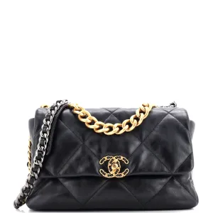 Chanel 19 Flap Bag Quilted Leather Large
