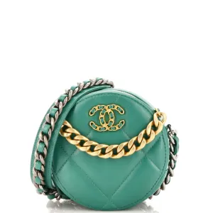 Chanel 19 Round Clutch With Chain